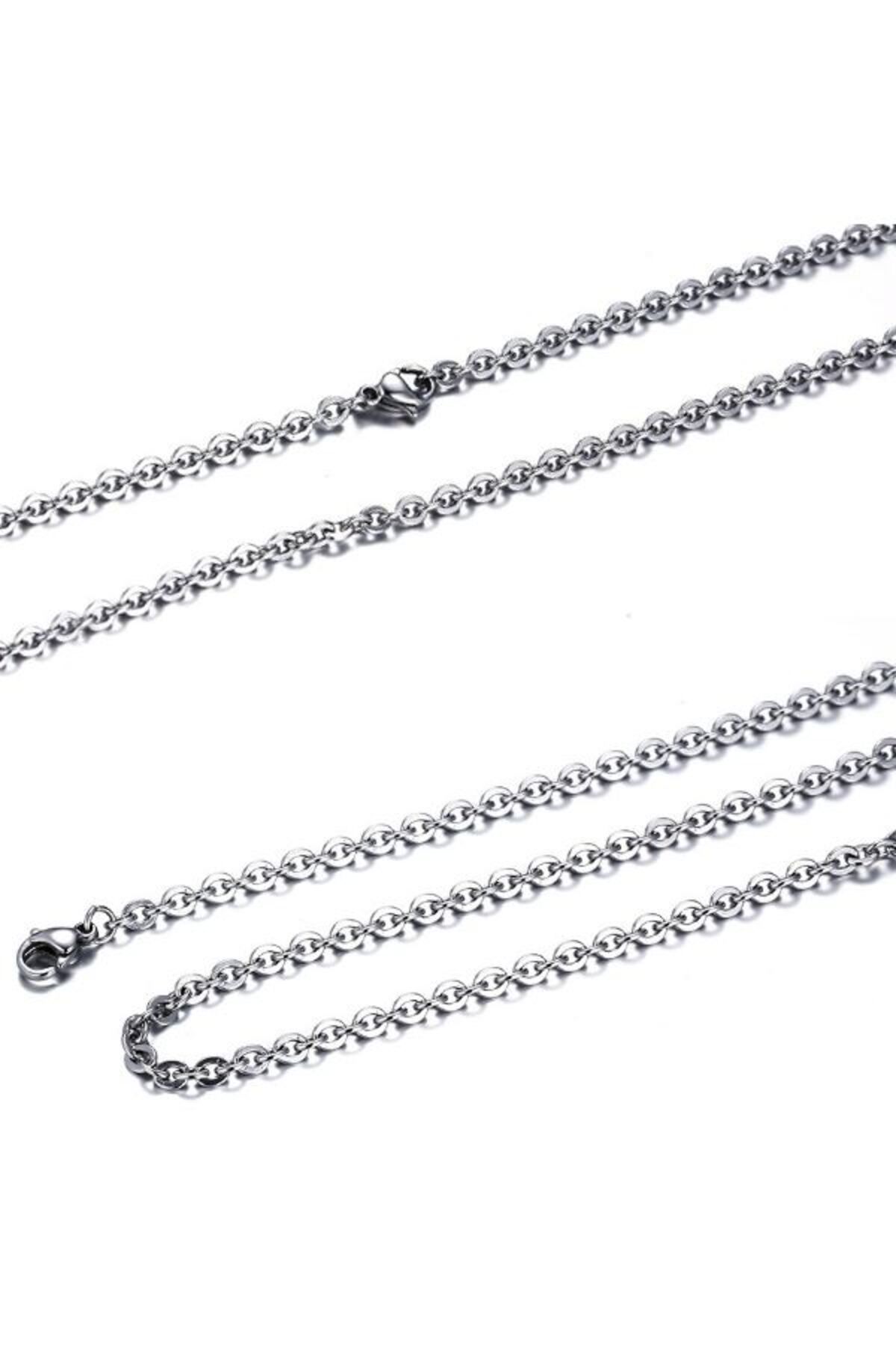 Chavin-55 cm Men's Steel Necklace Chain - 2 mm Dr99 1