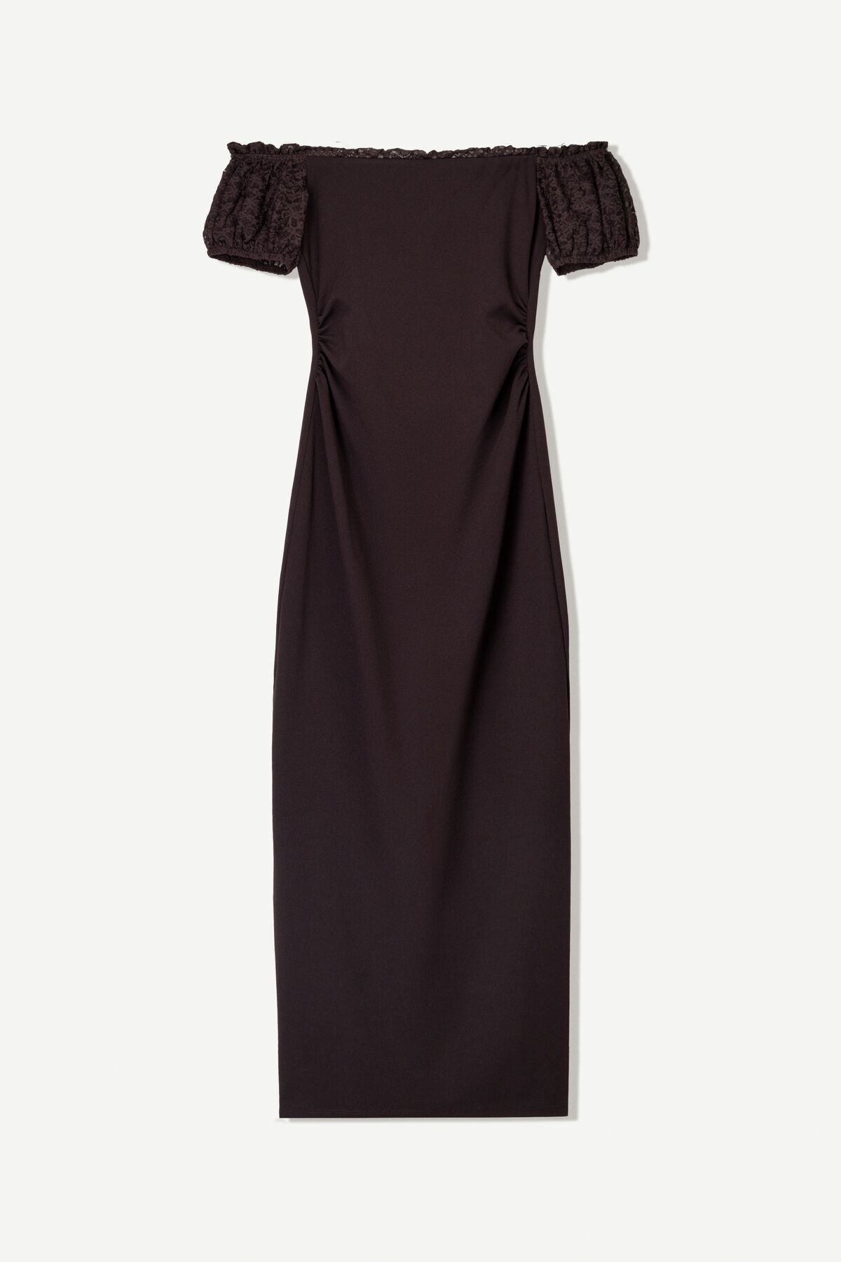 Bershka-Midi dress with blonde lace sleeves 1