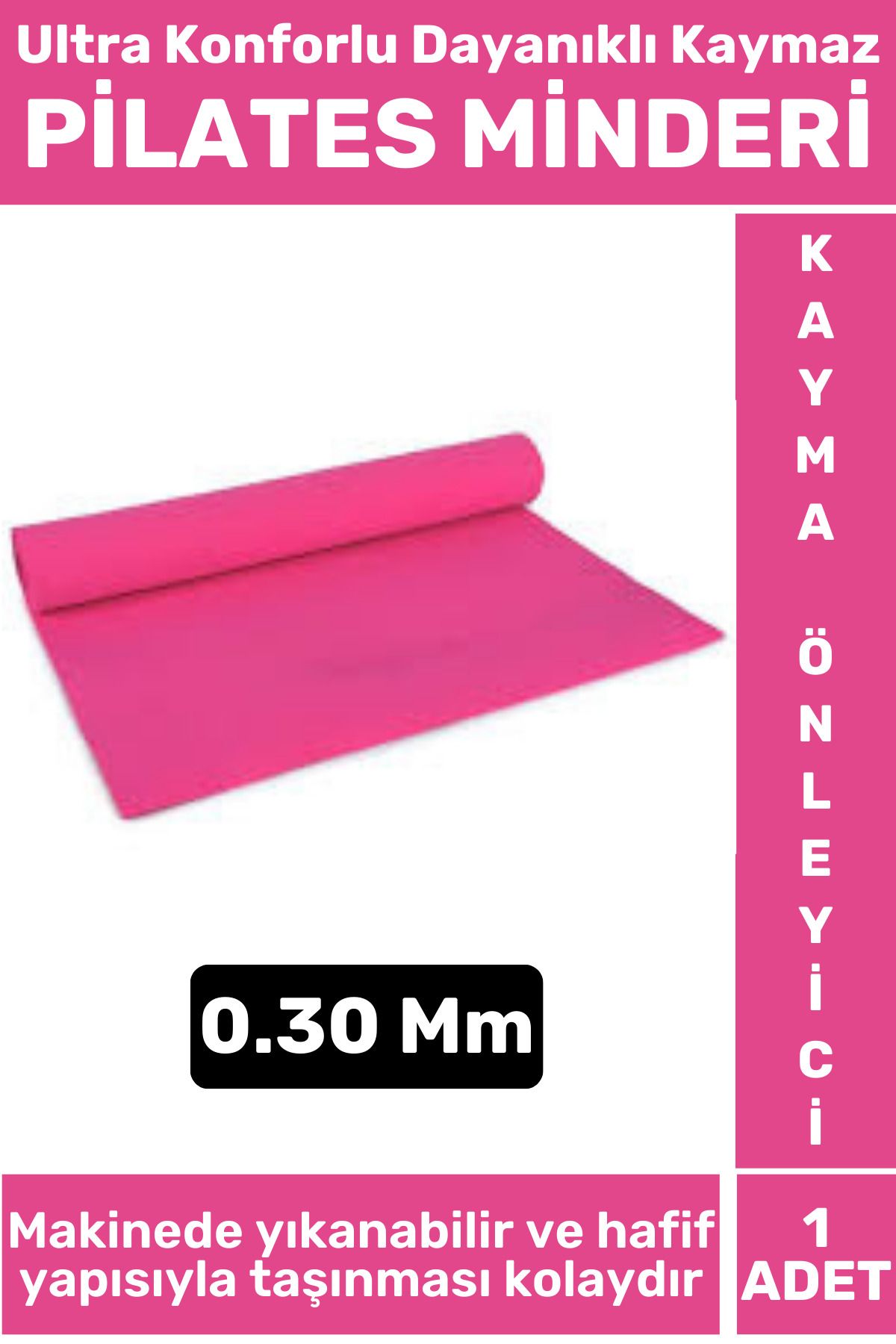 Wintoup Premium Dayanıklı Konforlu Kaymaz Fitness Yoga Aerobik Meditasyon Pi̇lates Mi̇nderi̇ 0.30 Mm