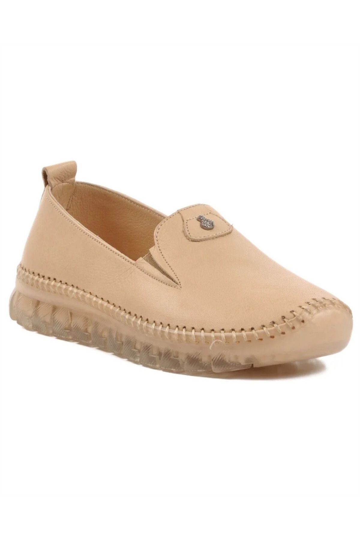 Voyager-9059 Zn Pantofi de damă, bej, din piele naturală Nata 3