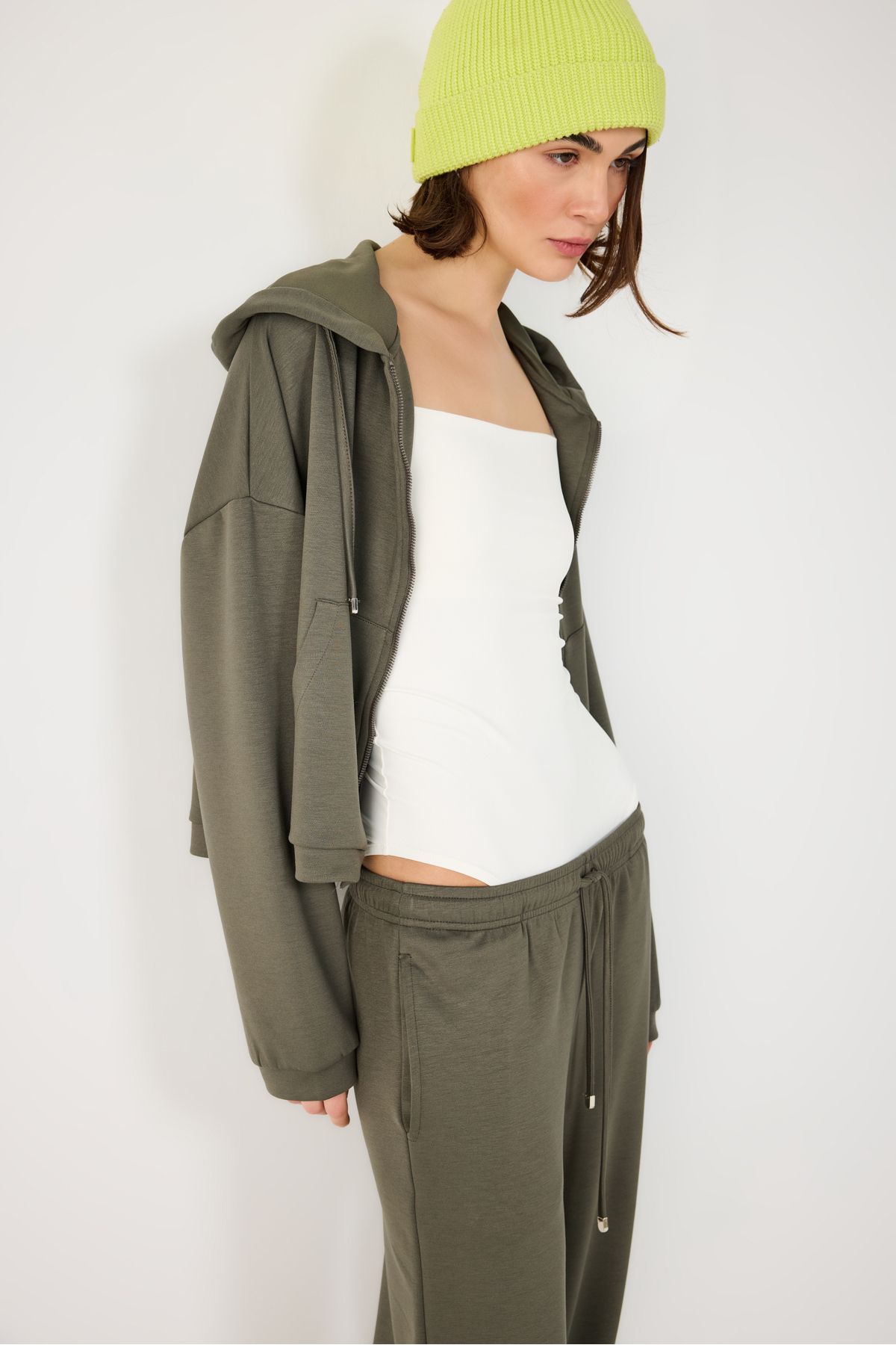 No Matter What-Modal Fabric Soft Silky Touch Zipper Hooded Sweatshirt 5