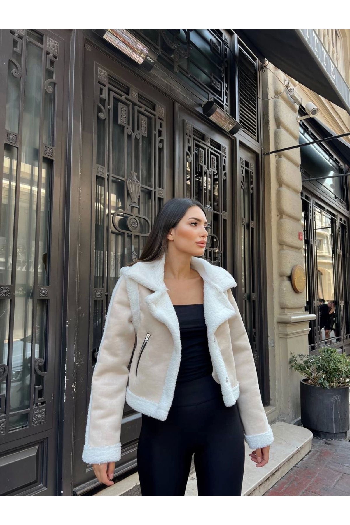 İntive Lingerie KUZU YUMOŞ KAPLAMA TAK ÇIKAR KOL CROP NUBUK KABAN