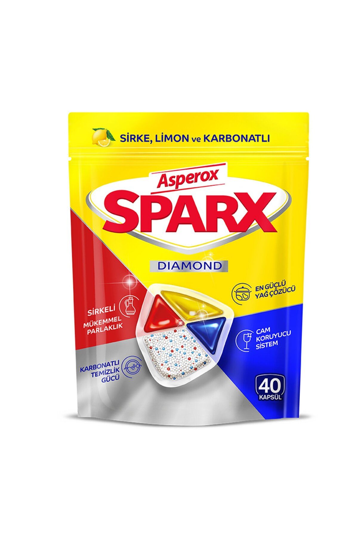 ASPEROX Sparx Diamond Bulaşık Makinesi Kapsülü 40'lı 468 G
