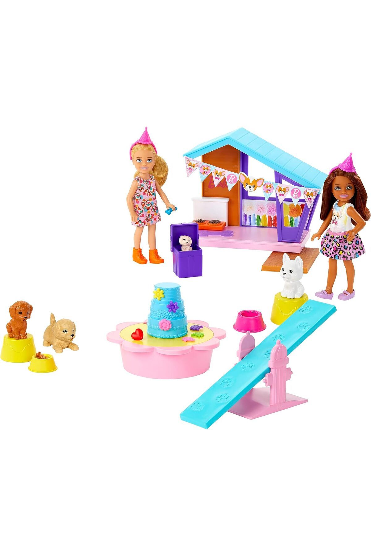 STOREMAX dlshop Köpekçiğin Doğum Günü Oyun Seti, Oyuncak, Çok Renkli, Çok Renkli Uzun Kollu star 9903