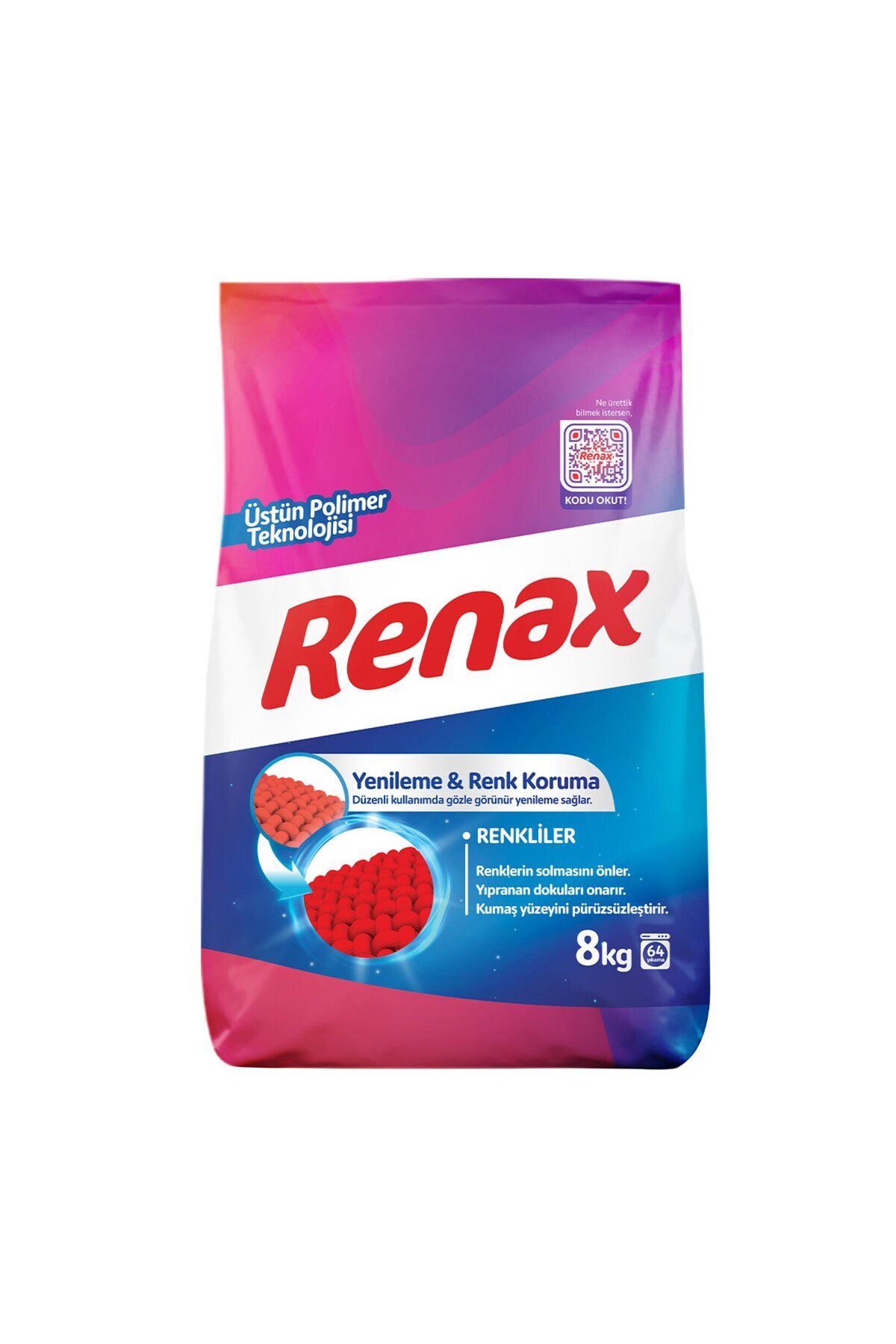 RENAX Renkliler İçin Yenileyici & Renk Koruma Etkili Deterjan 8kg