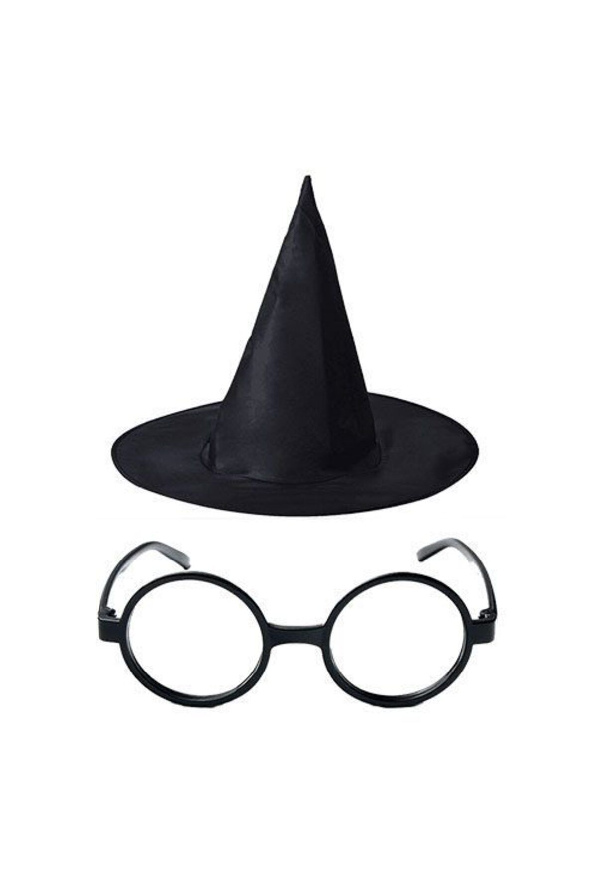 Astra Market Harry Potter Büyücü Şapkası ve Harry Potter Büyücü Gözlüğü Siyah Renk