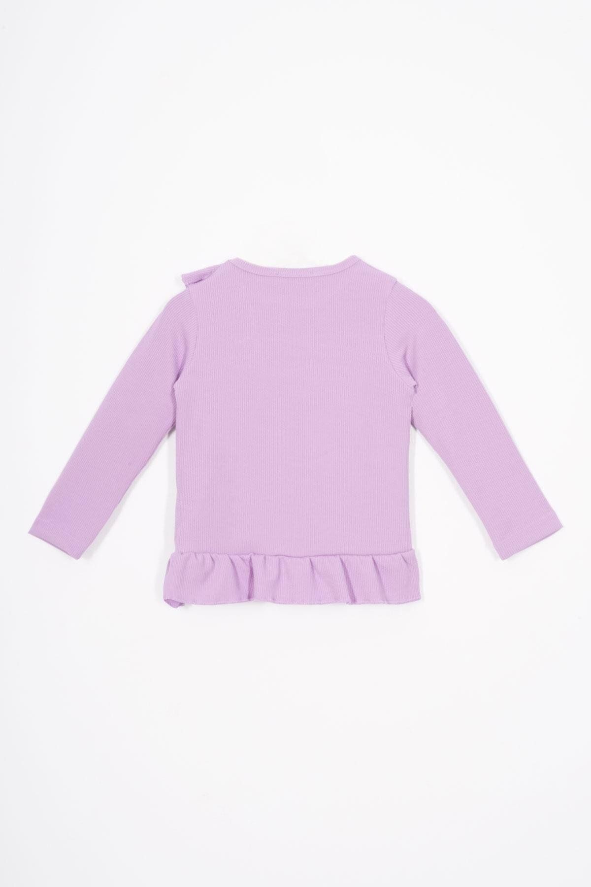 zepkids-Ruffled Hem Flared Leg Lilac Color Girl's Suit 4