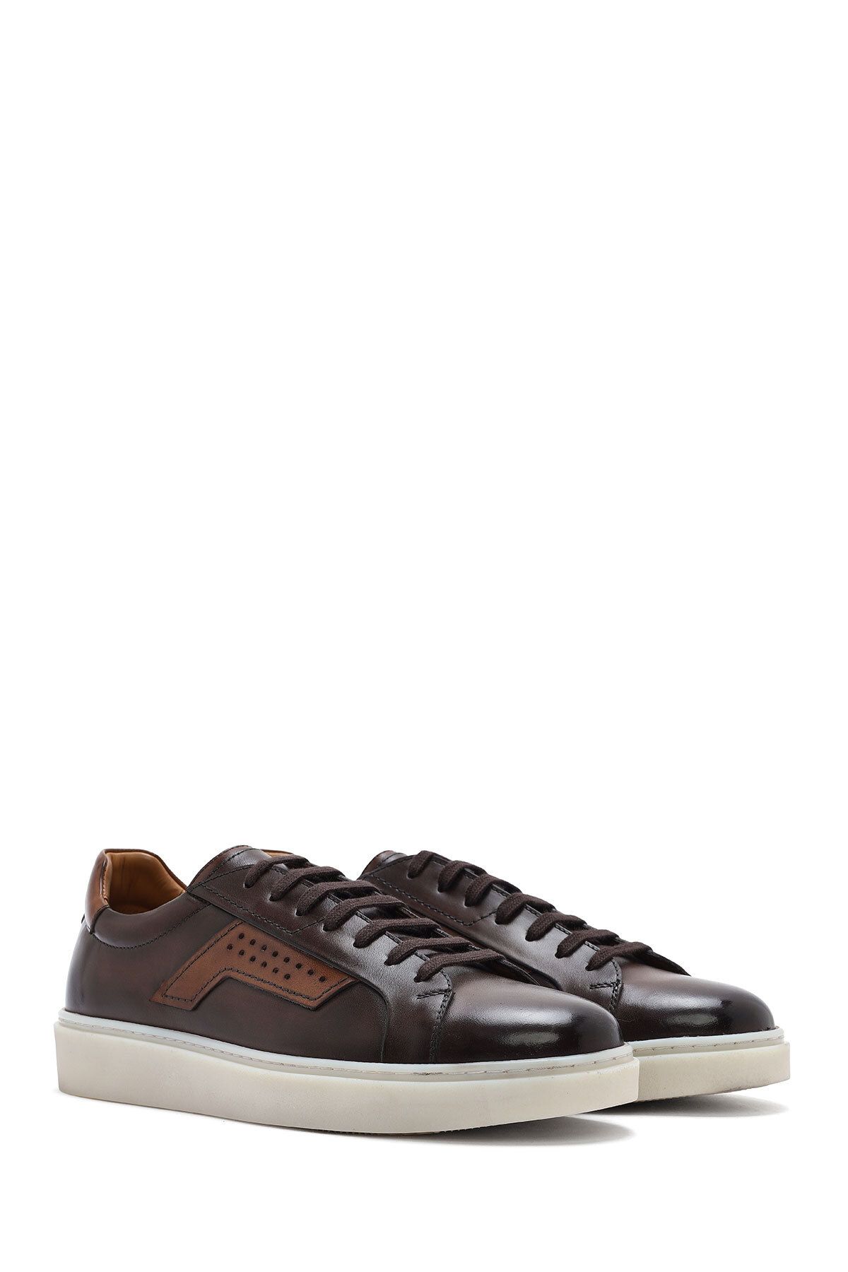 Derimod-Men's Brown Lace-Up Leather Sneaker 25Sfd 740418 3