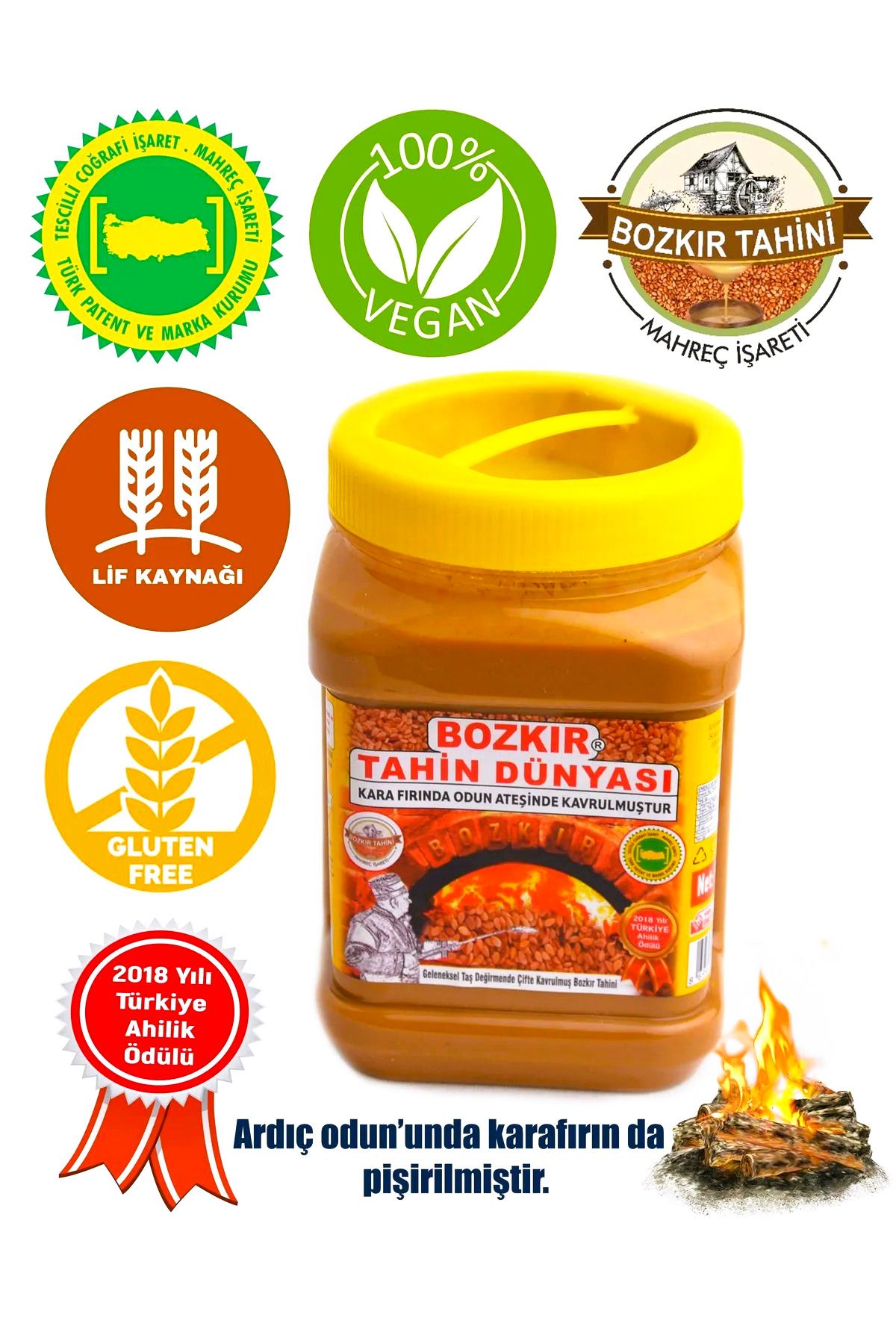 Erzurum İpekgurme Erzurum İpek Gurme Bozkır Tahin Dünyası Kepekli Bozkır Tahini 935 Gr-İPK 4977