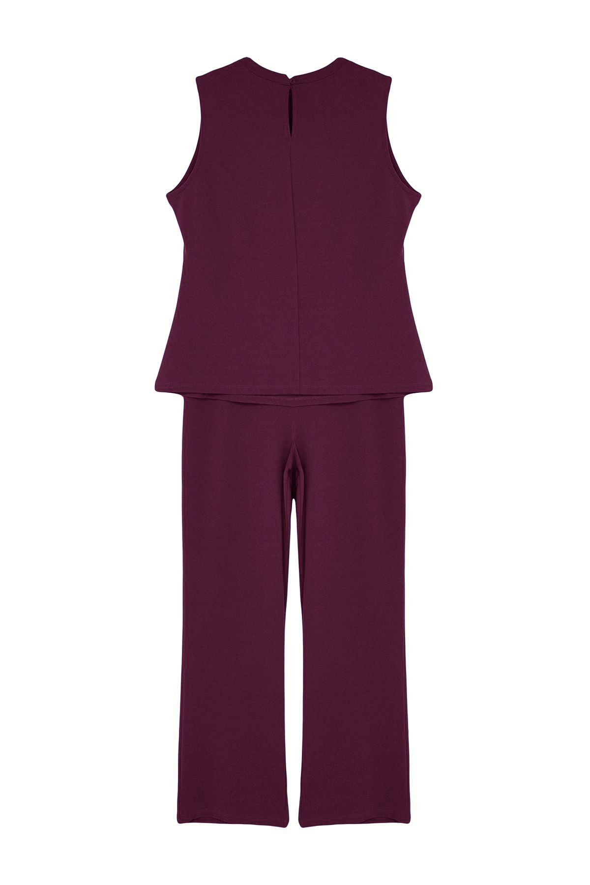 Trendyol Curve-Purple Knitted Large Size Bottom-Top Set 7
