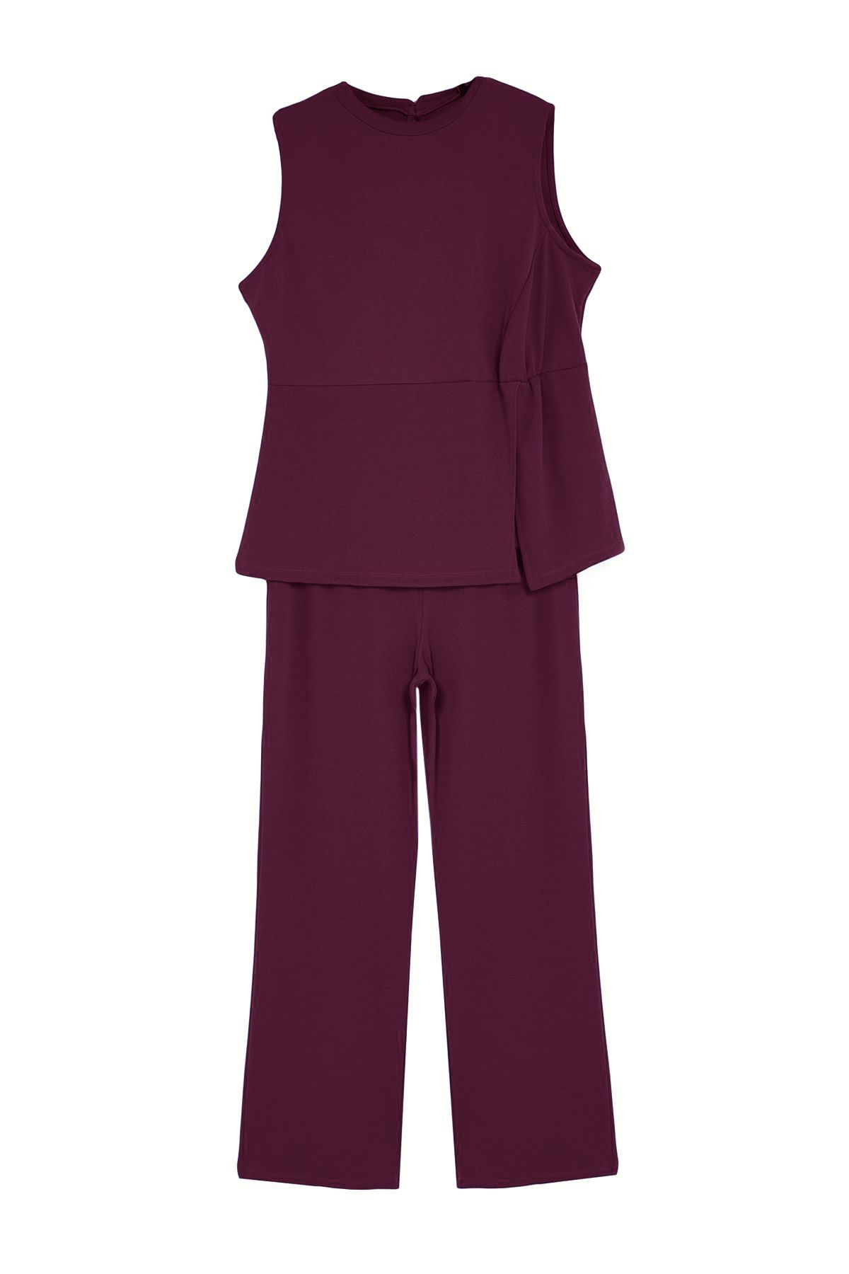Trendyol Curve-Purple Knitted Large Size Bottom-Top Set 6