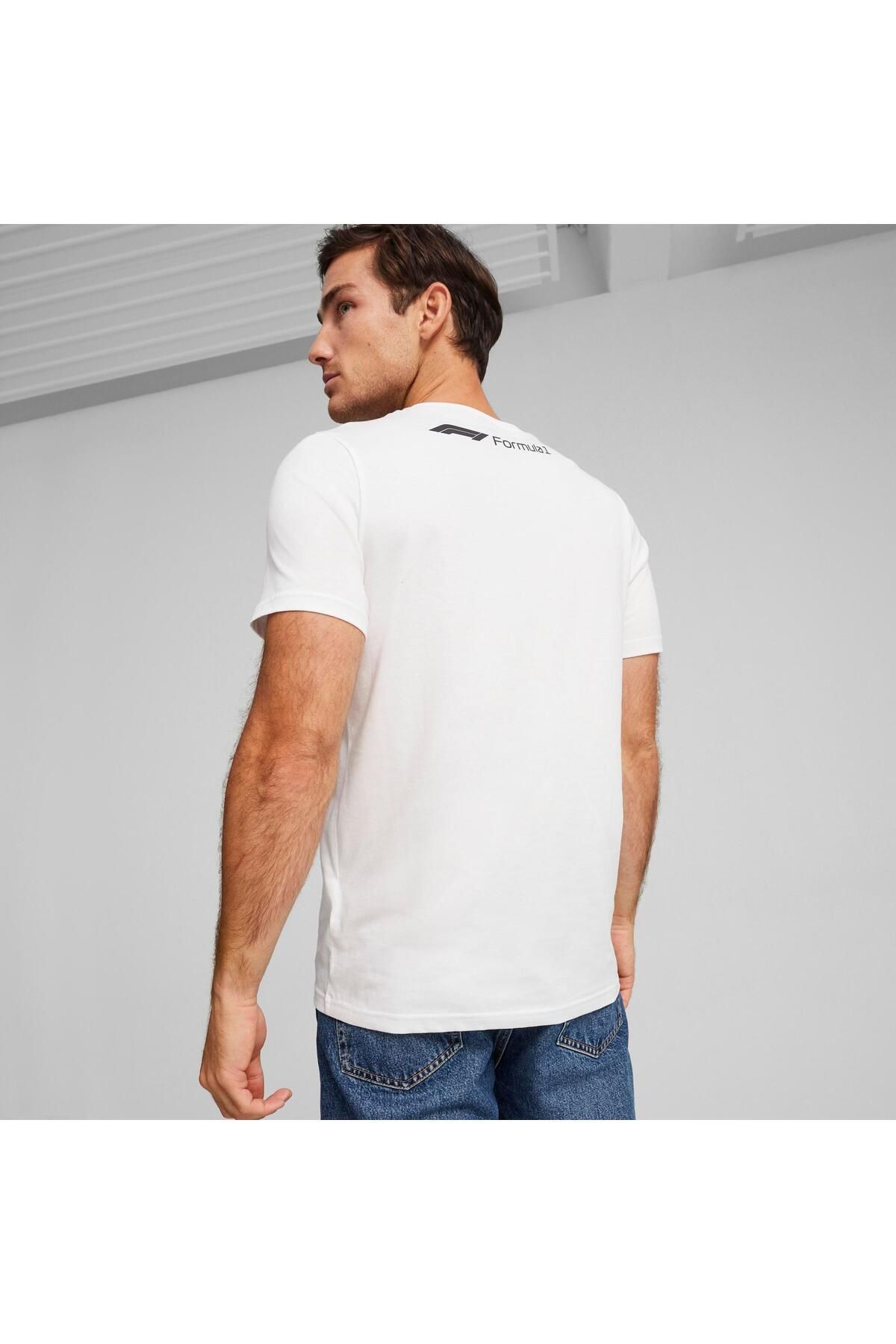 Puma-تي شيرت F1 برسومات PUMA باللون الأبيض 3