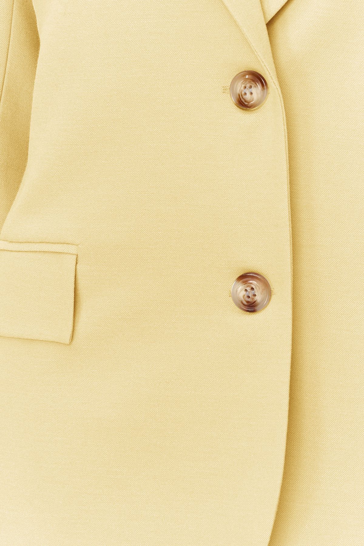 Trendyol Collection-Gelbe, gewebte Blazerjacke mit regulärem Futter in limitierter Auflage TWOAW23BC00132 5