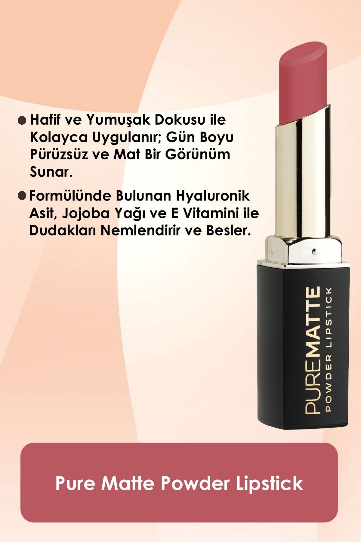 رژ لب پودری مات خالص شماره: 112 - رژ لب مات پودری - 8691190533625 Golden Rose