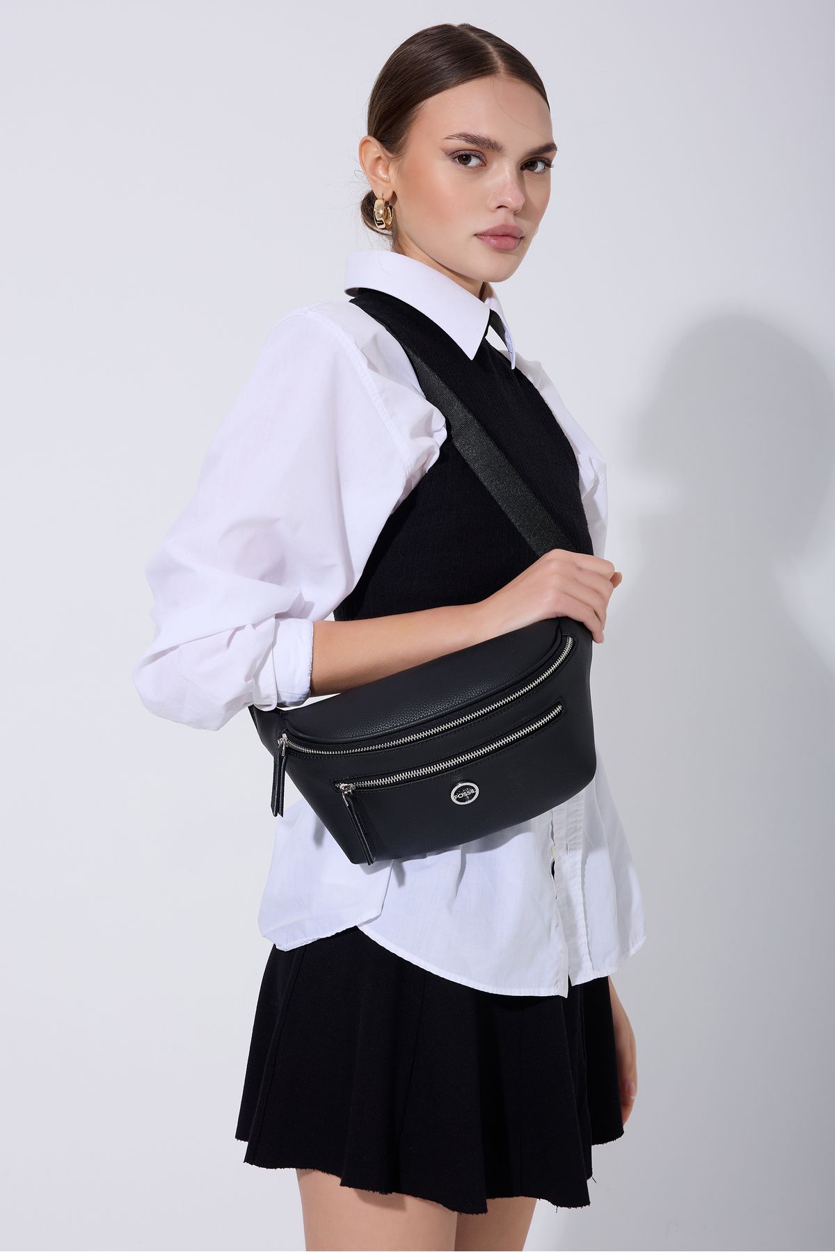 Fossil Czarna Damska Torebka-nerka Kobieta - One Size