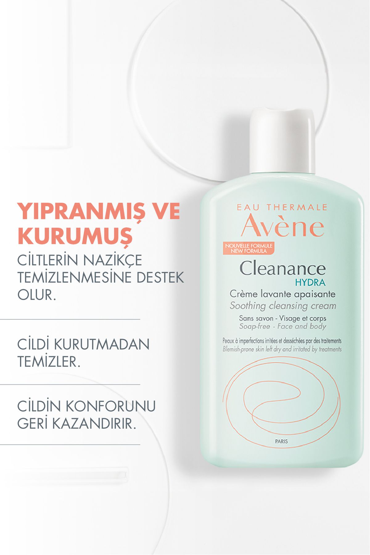 کرم پاک کننده هیدرا برای پوست های آسیب دیده و خشک 200 میلی لیتر Avene