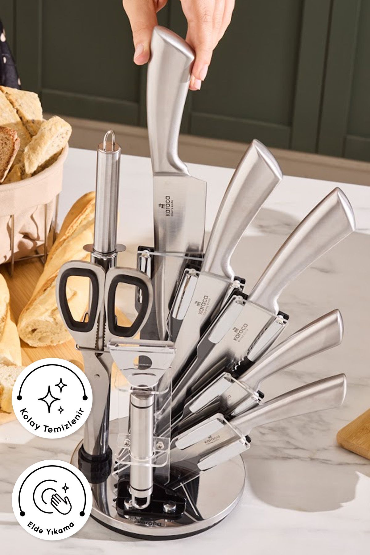 Karaca-Karaca Meister Palm Steel Messerset, 9-teilig 6