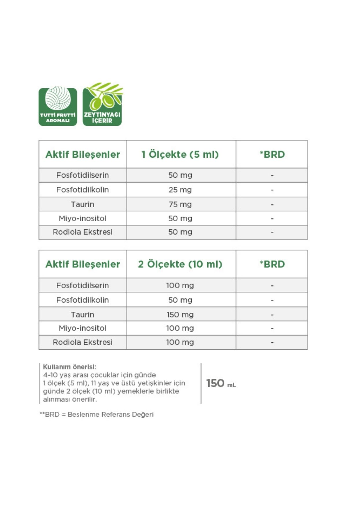 Dynavit-Kids Fosfocid - 150 ml Syrup, Support Mental Development and Concentration, Phosphatidilserine & Taurine 2