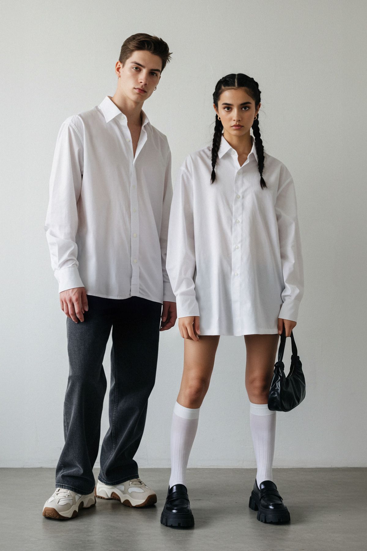 Trendyol Collection-Cămașă albă oversize - TMNSS25GO00045 7