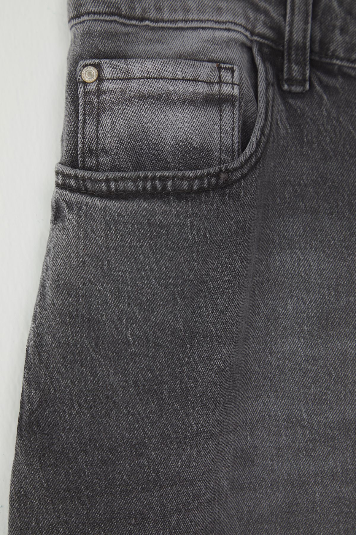 Trendyol Curve-Szare jeansy z wysokim stanem i dużym rozmiarem - Comfort Old Wash Mom TBBSS25CJ00004 2
