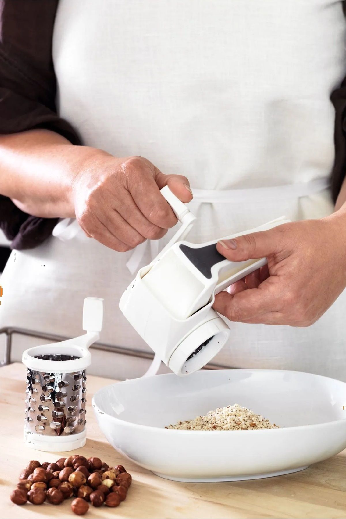 IKEA-Uppfylld White Grater 17 Cm 2-Piece Rotary Grater 3
