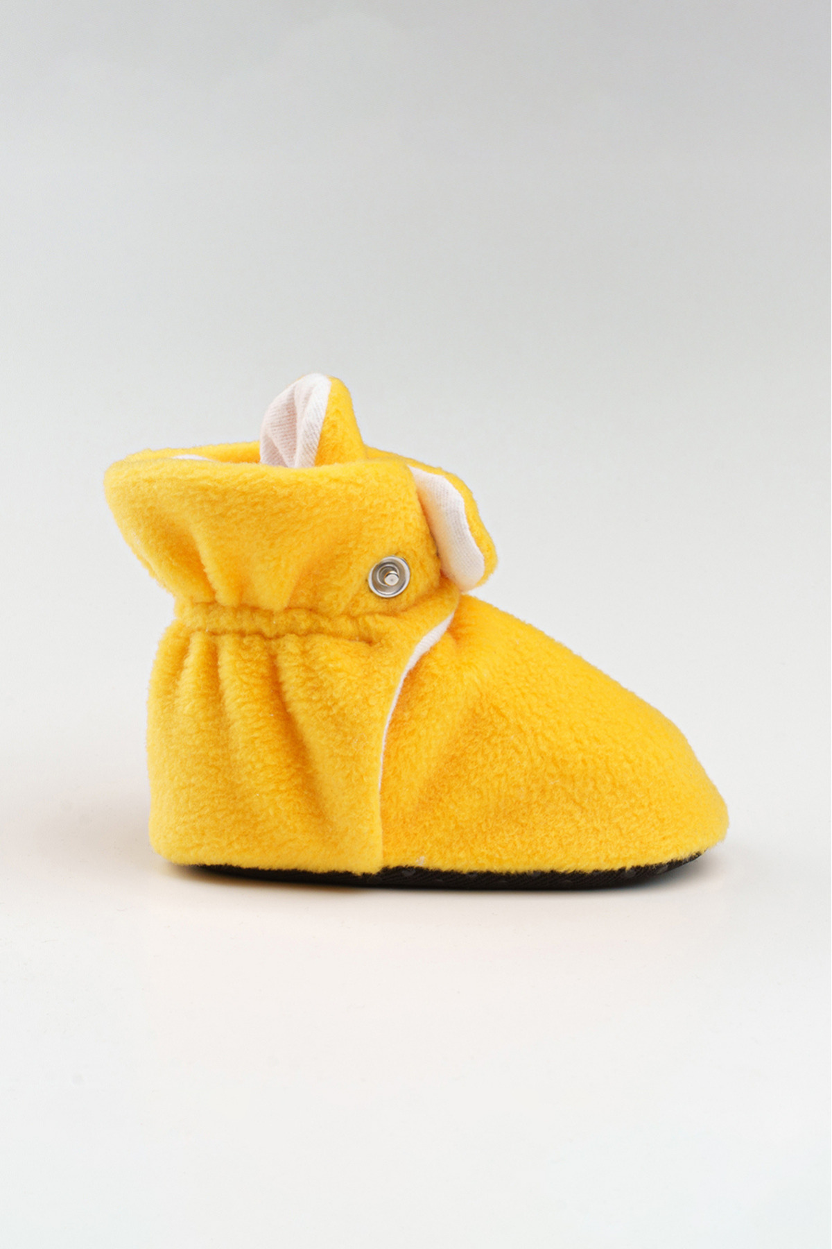 pufien Organik Pamuk Astarlı, Bebek İlk Adım Ayakkabısı, Kaydırmaz Taban, Bebek Pandufu, Sarı Patik fotoğrafı 6 (önizleme)
