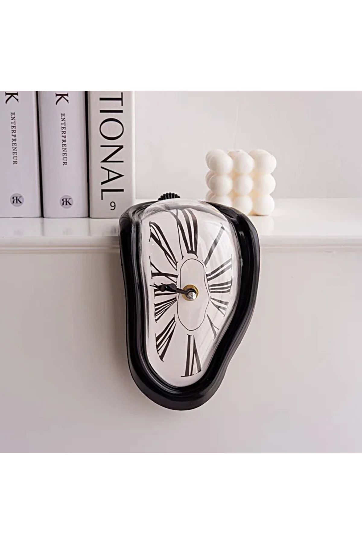 Choice-black New Novel Surreal Melting Distorted Silent Wall Clocks Surrealist Salvador Dali Style Wall Wat 1