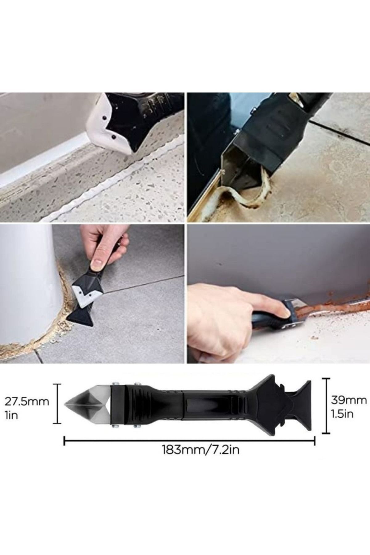 Mikasso Fayans Derz Silikon Kazıyıcı Sıyırıcı Ve Uygulayıcı Aparat Banyo Düzenleyici