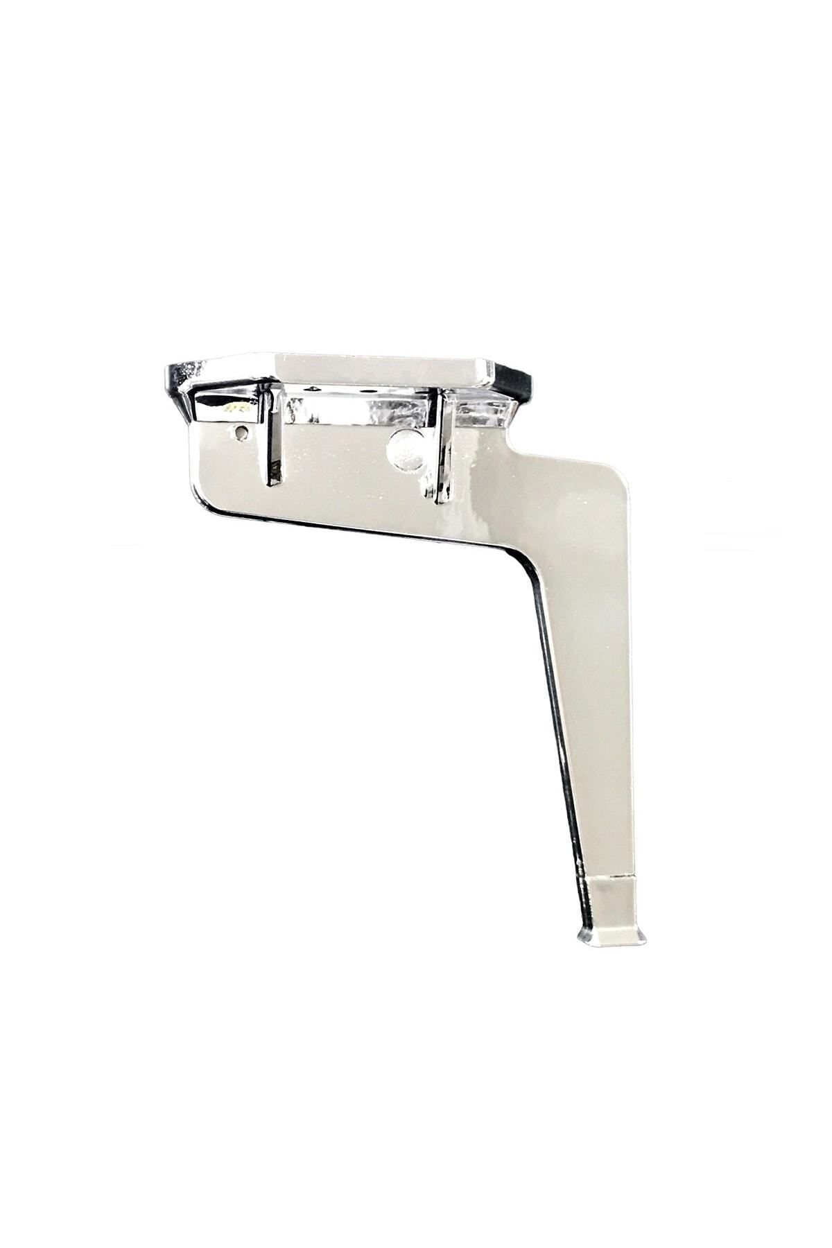Mikasso Kaz Lüks Mobilya Koltuk Ayağı Metal Krom 17 Cm Gümüş Tekli Koltuk Ayağı