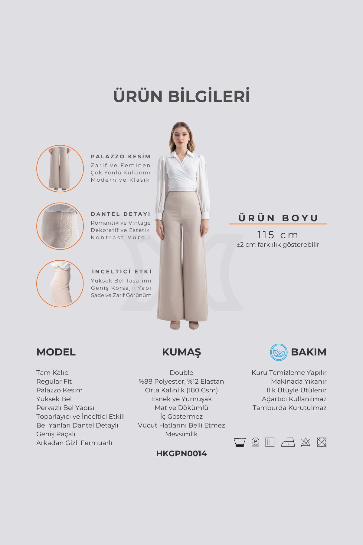 HOX'S-Schwarze Audrey-Palazzo-Hose mit hoher Taille und Spitzenverzierung 5