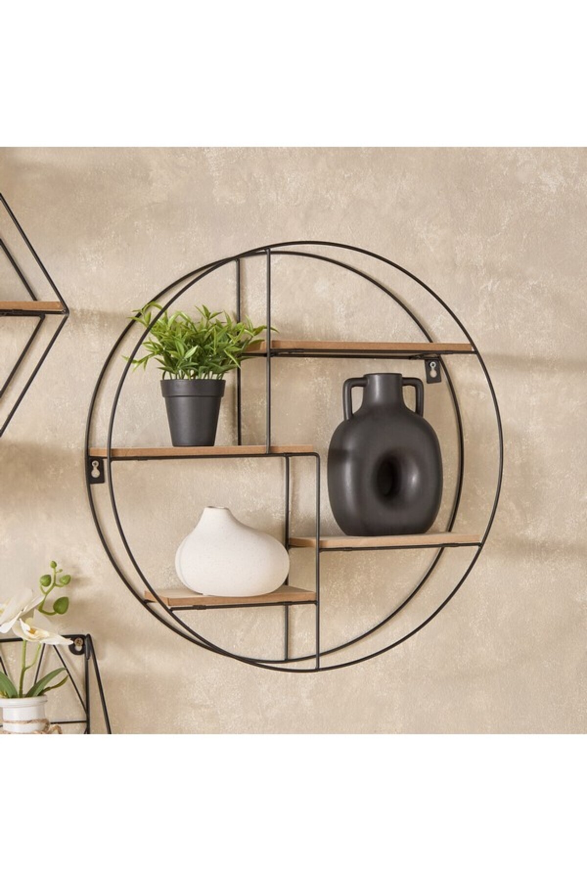 Home Box-رف حائط معدني قابل للطي من سيرا مع ألواح MDF مقاس 50x10x50 سم 1