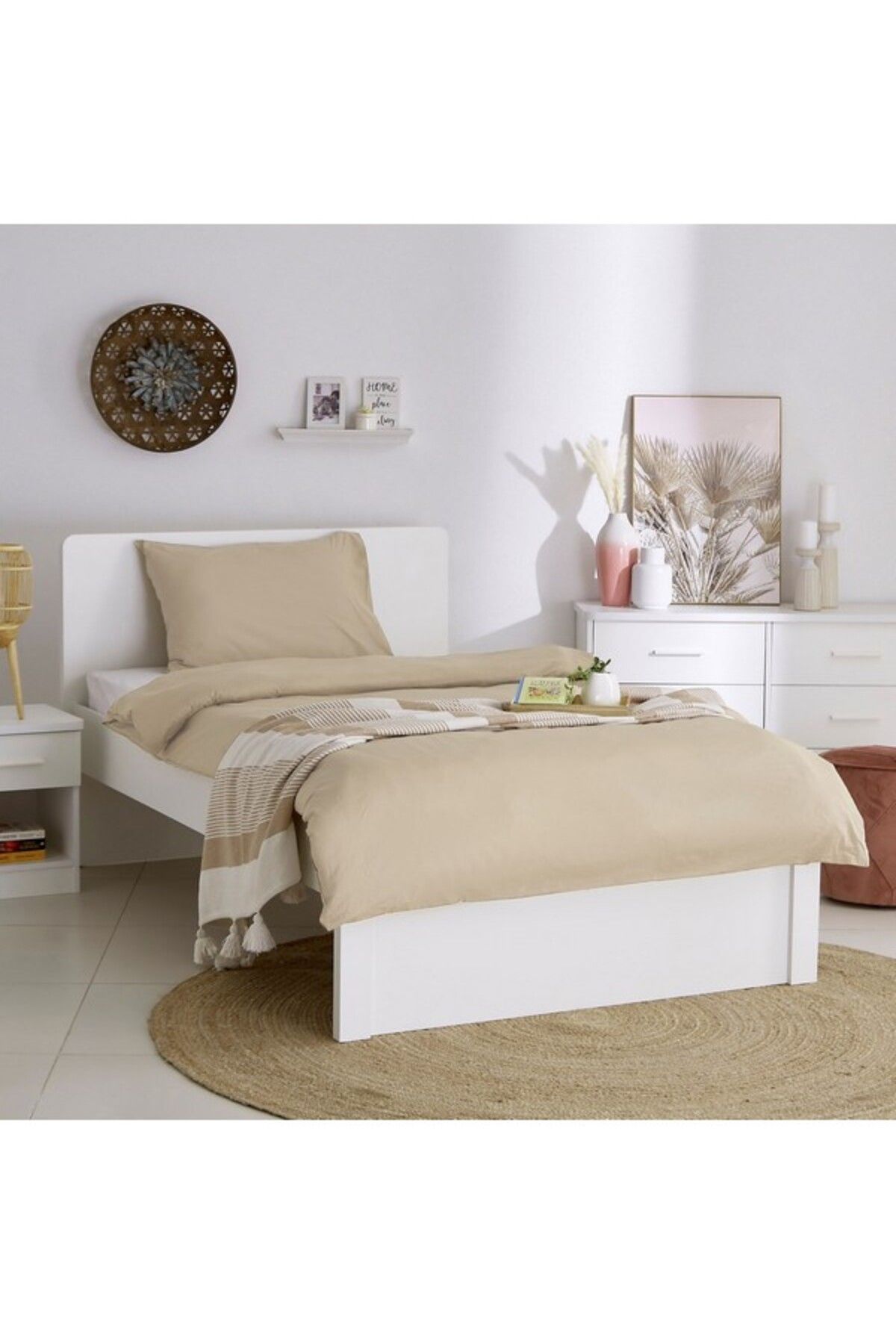 Home Box-طقم غطاء لحاف فردي من Ballina مكون من قطعتين من القطن الصلب مقاس 135 × 200 سم 5