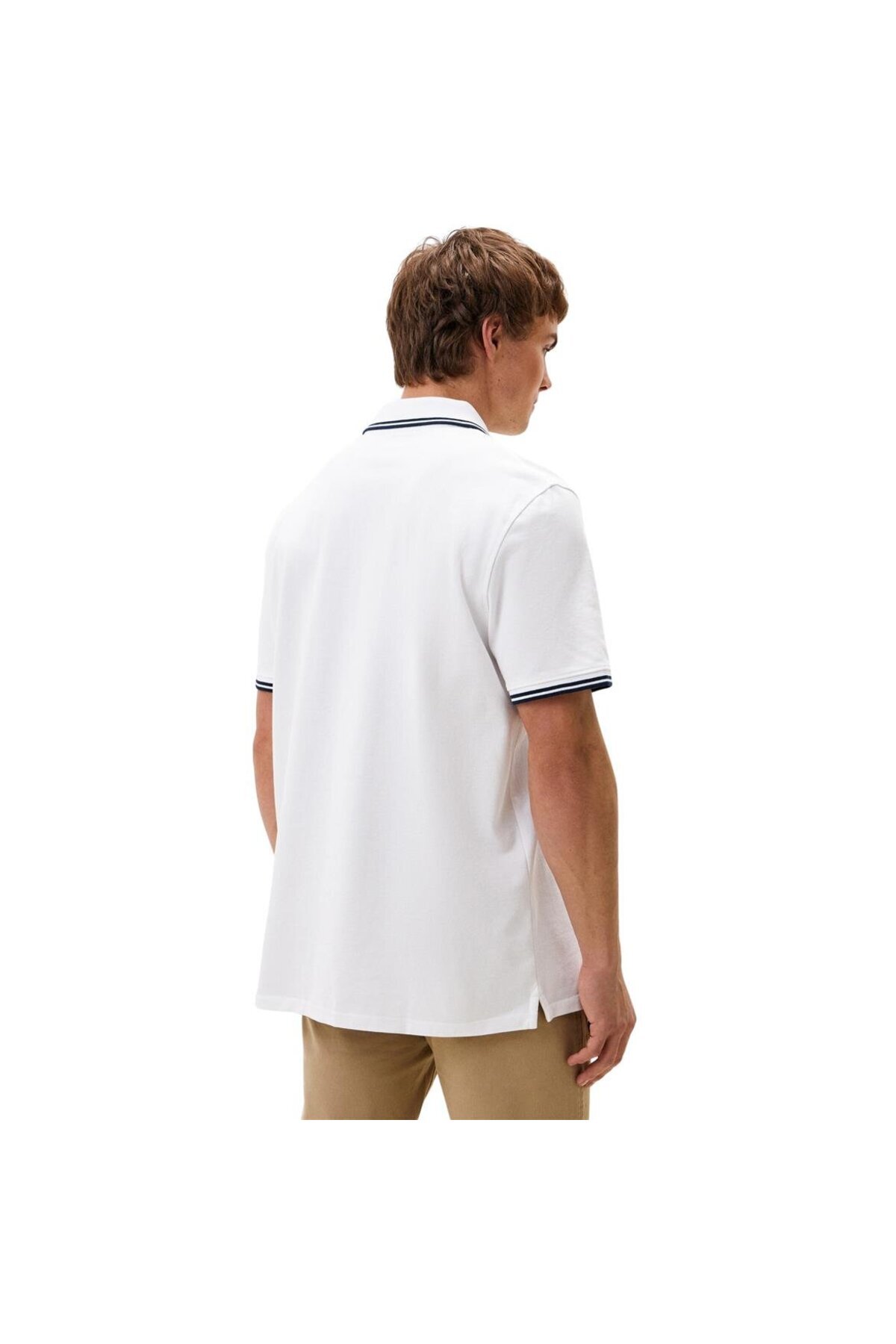 Timberland-Ανδρικό μπλουζάκι με κοντό μανίκι Pique Polo White 3