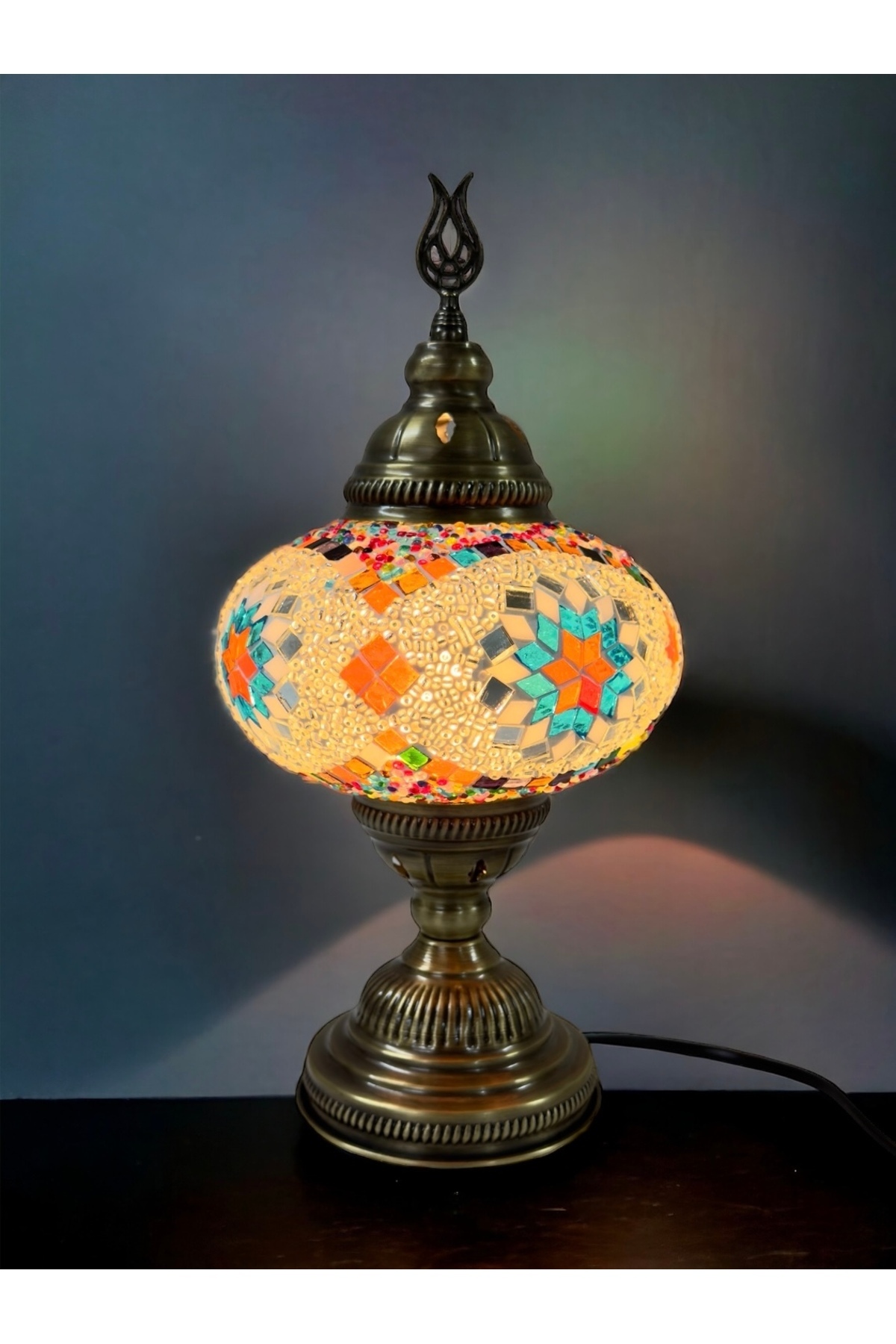 Desktop Decorative Handmade Mosaic Lamp - Multicolor