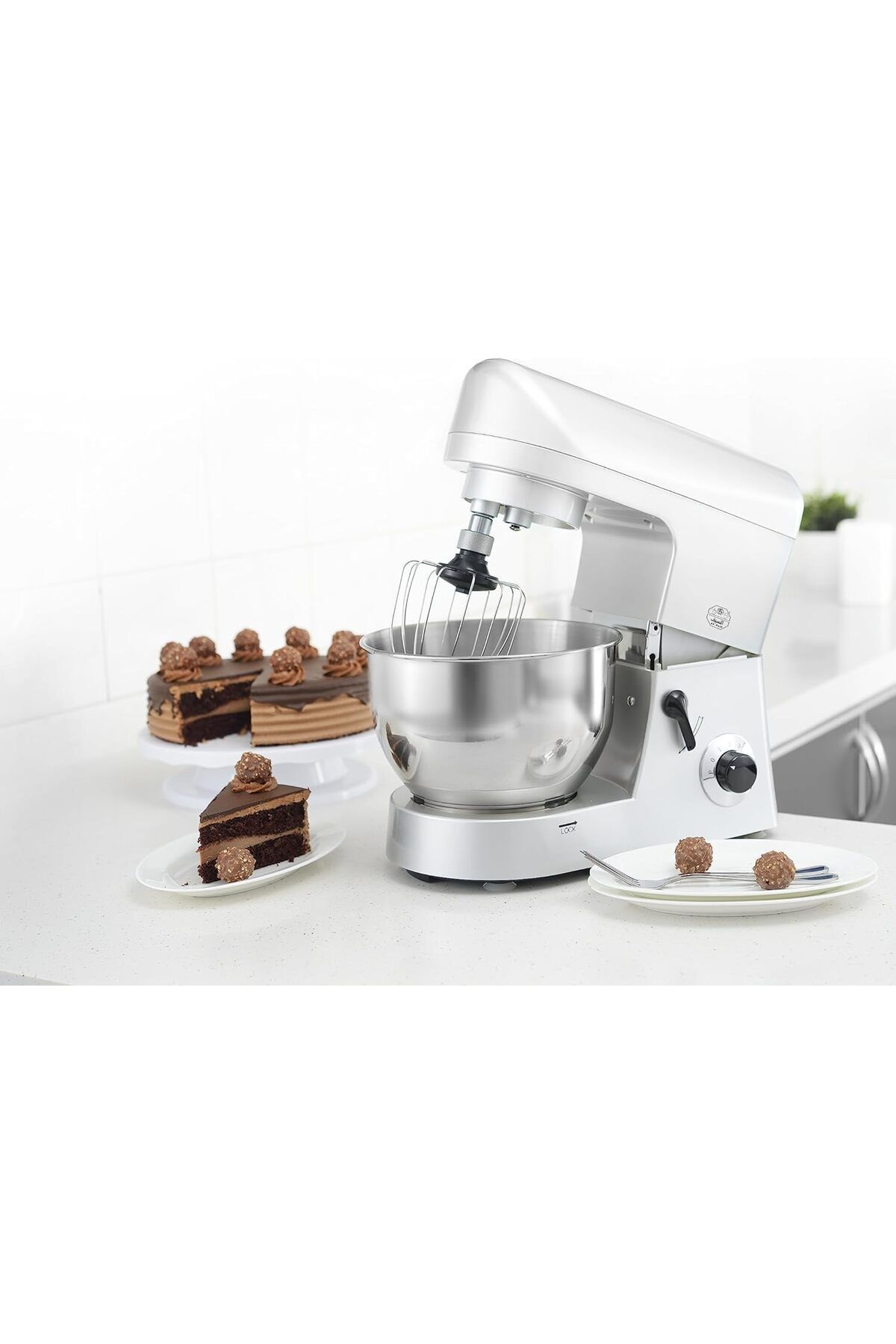 ALSAIF-Professional Electric Mixer 5.2l Capacity 1000w Power With 6 Speed Control Model H90 3
