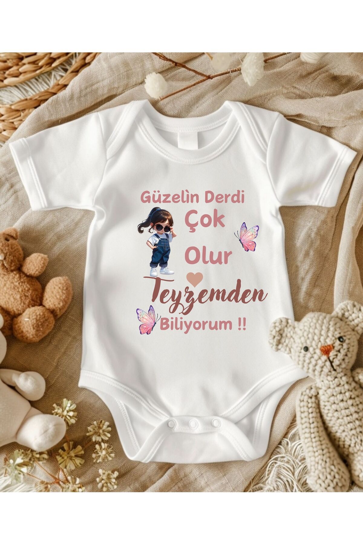 lupi yazılı zıbın hediye yenidoğan teyze anne baba hala yenge amca dayıya