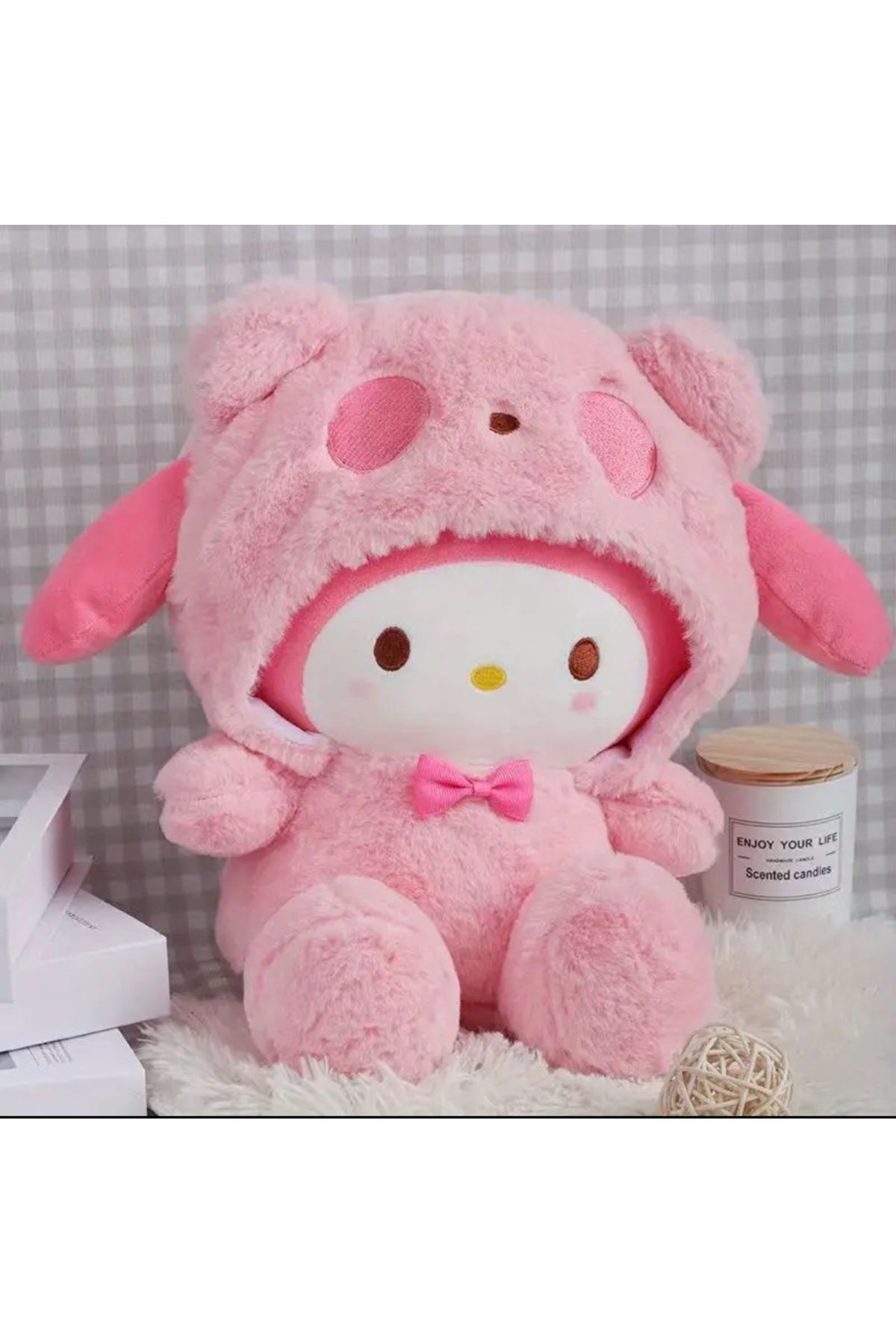 20x18Cm Lisanslı Hello Kitty Arkadaşları My Melody Cınnamoroll  Peluş Oyuncak