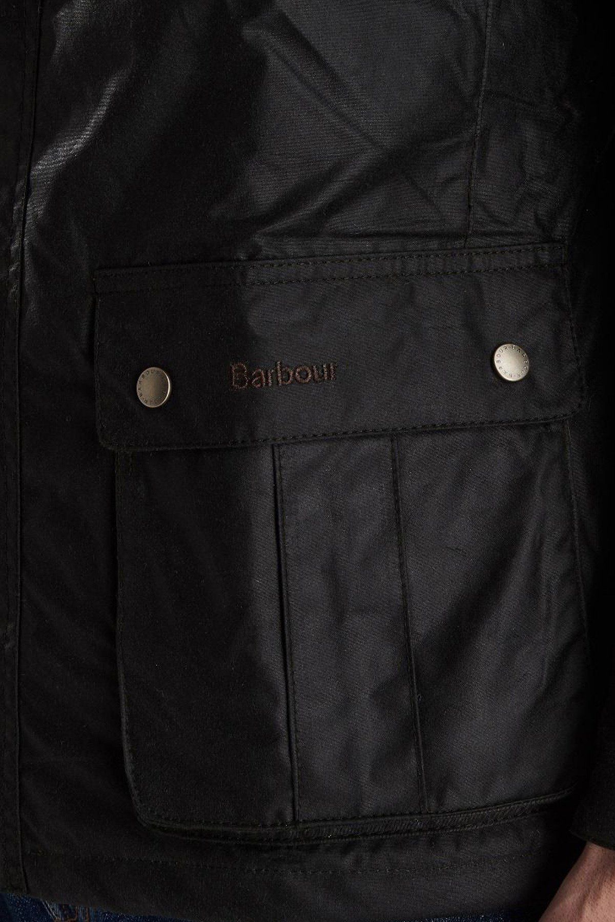 کاپشن مشکی مردانه B.INTL DUKE OIL SG91 SAGE Barbour