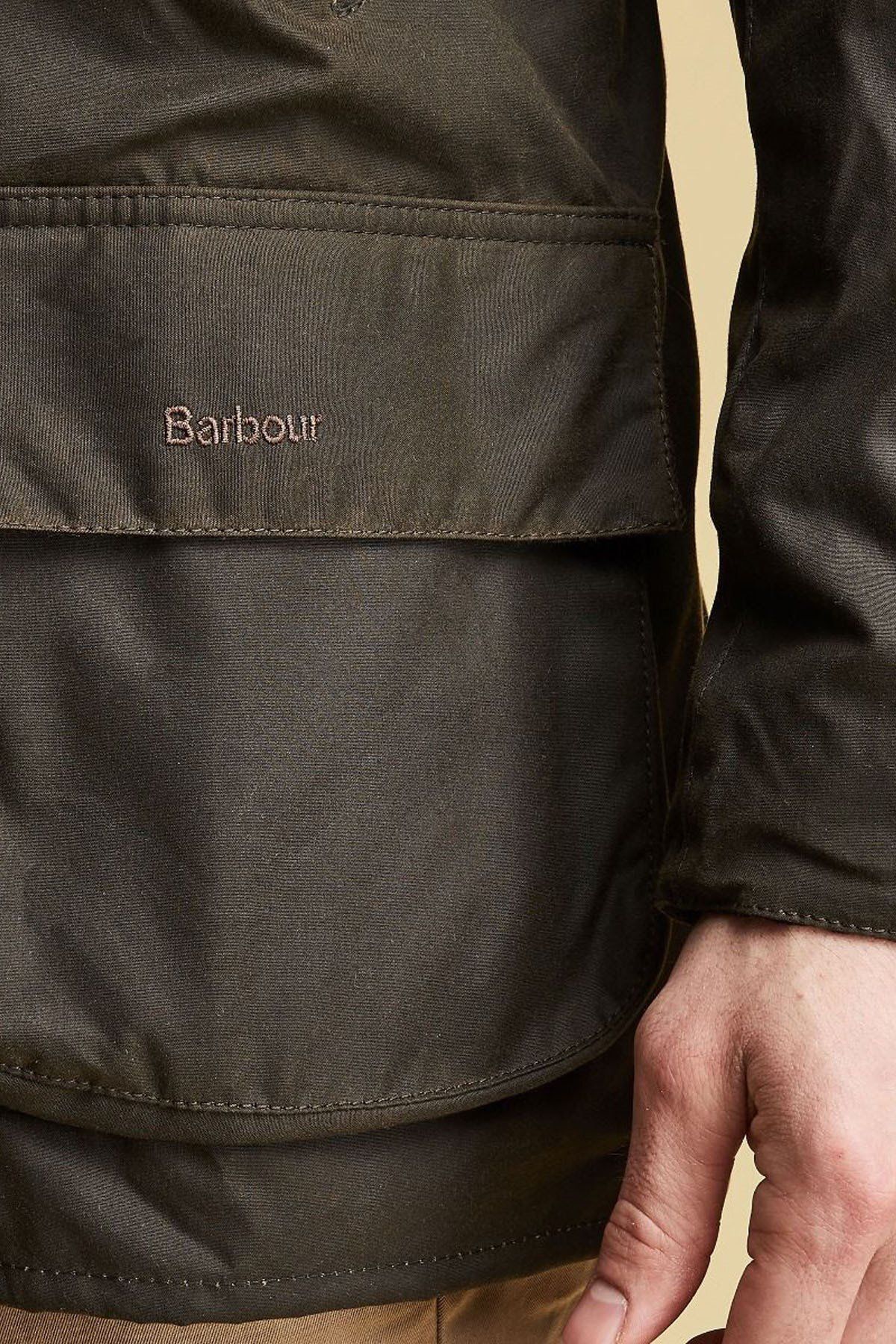 کاپشن سبز مردانه ژاکت روغنی بریستول OL71 زیتون Barbour