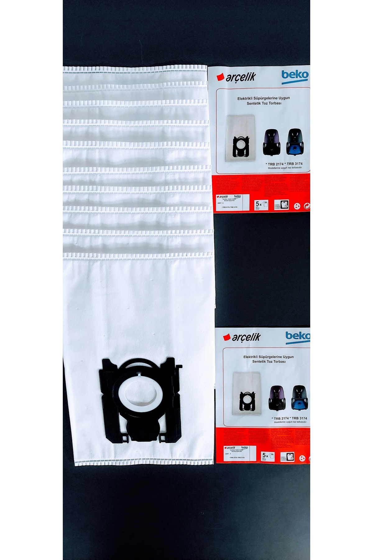 Arçelik Orijinal TRB/2174, TRB/3174 Elektrikli Süpürge Toz Torbası Filtresi 10 Adet