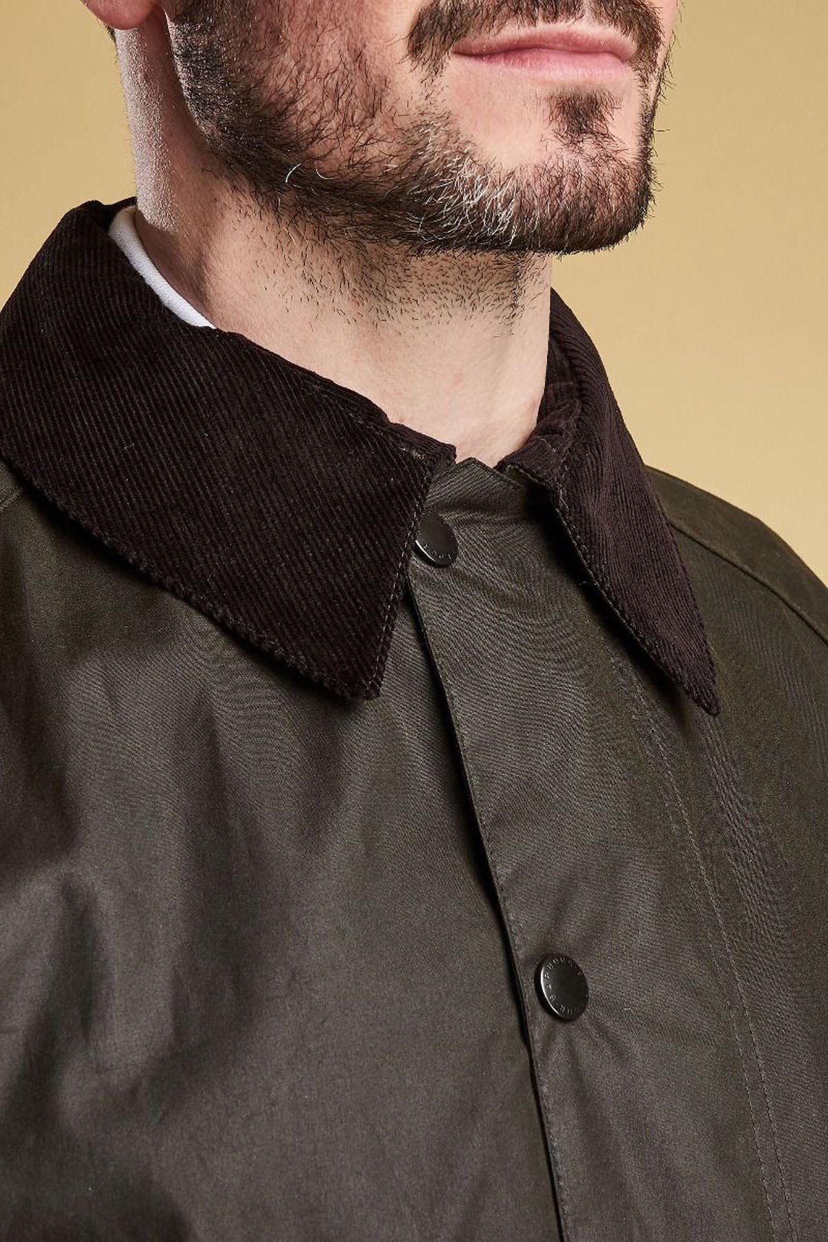 کاپشن سبز مردانه ژاکت روغنی بریستول OL71 زیتون Barbour