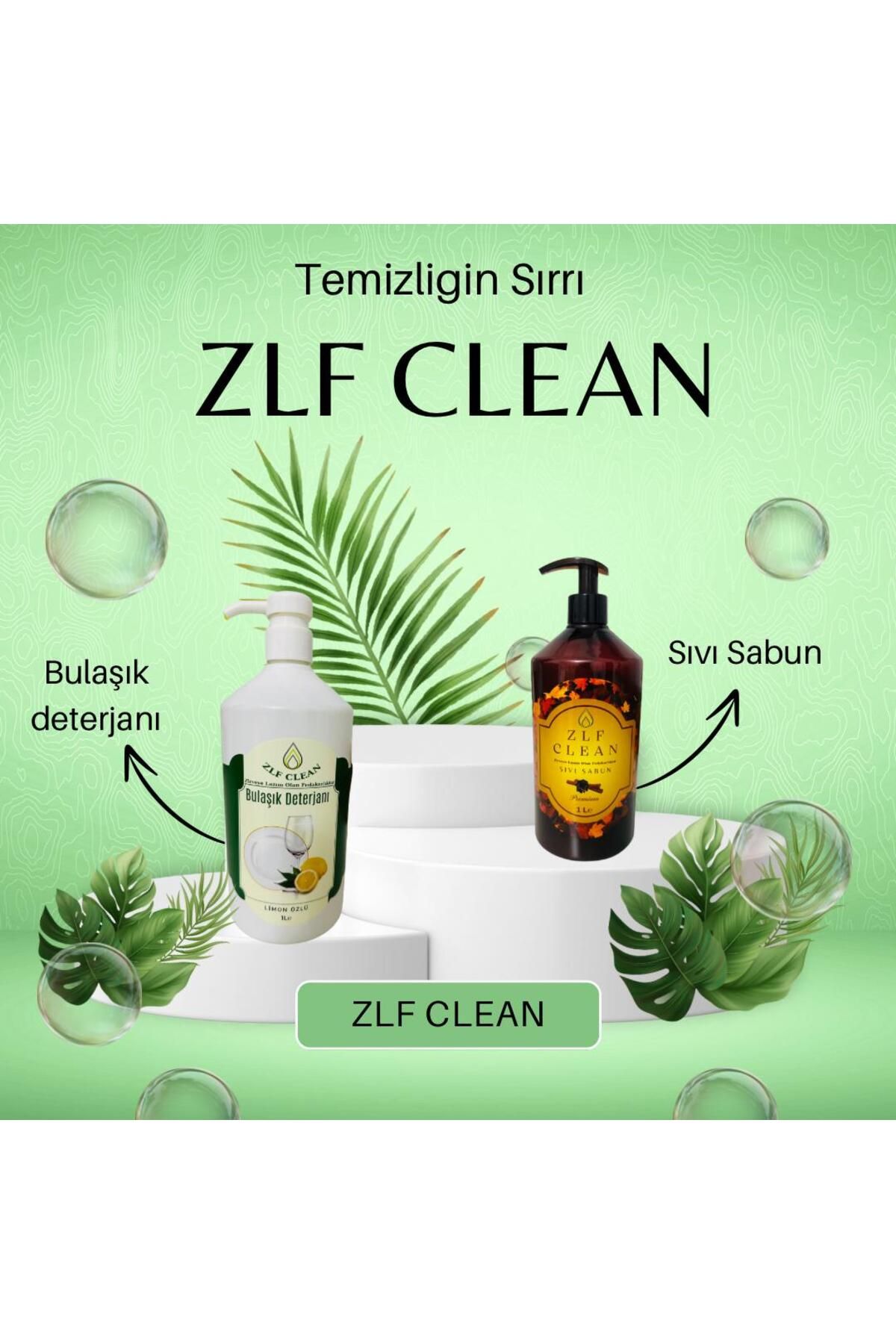 ZLFCLEAN 2'li SET BULAŞIK DETERJANI VE SIVI SABUN (KANSEROJEN MADDE İÇERMEZ)