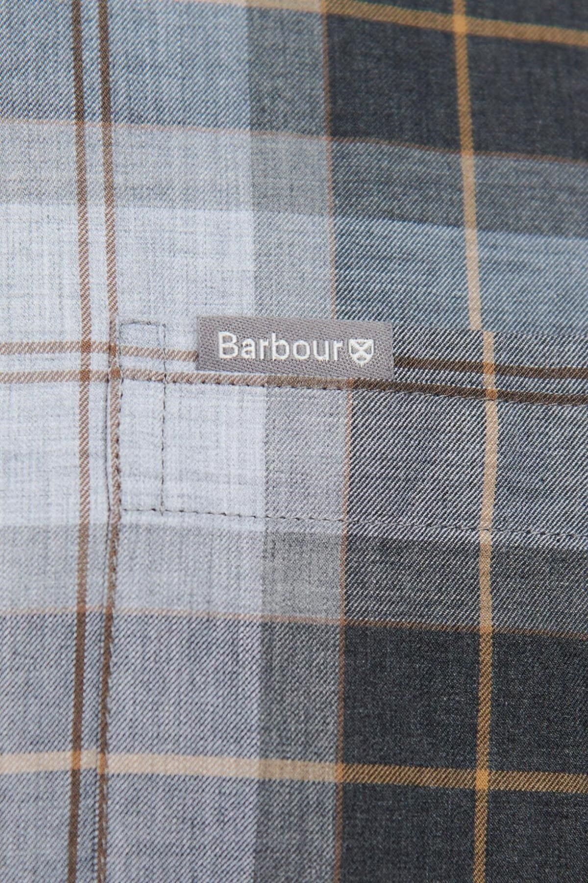 پیراهن سایز بزرگ خاکستری مردانه خیاطی TN86 اورجینال Barbour