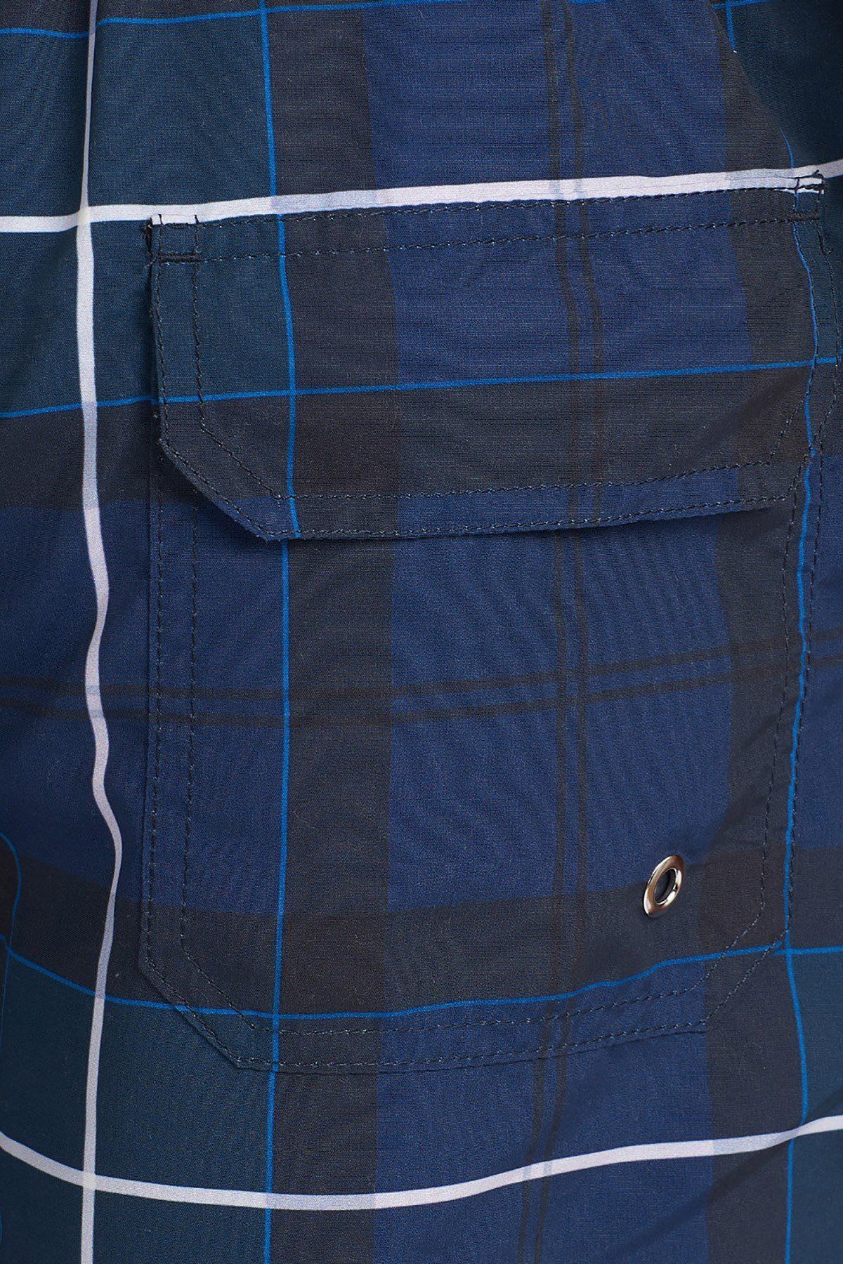 شلوارک شنا آبی مردانه دریای تارتان کوتاه BL53 INKY Barbour