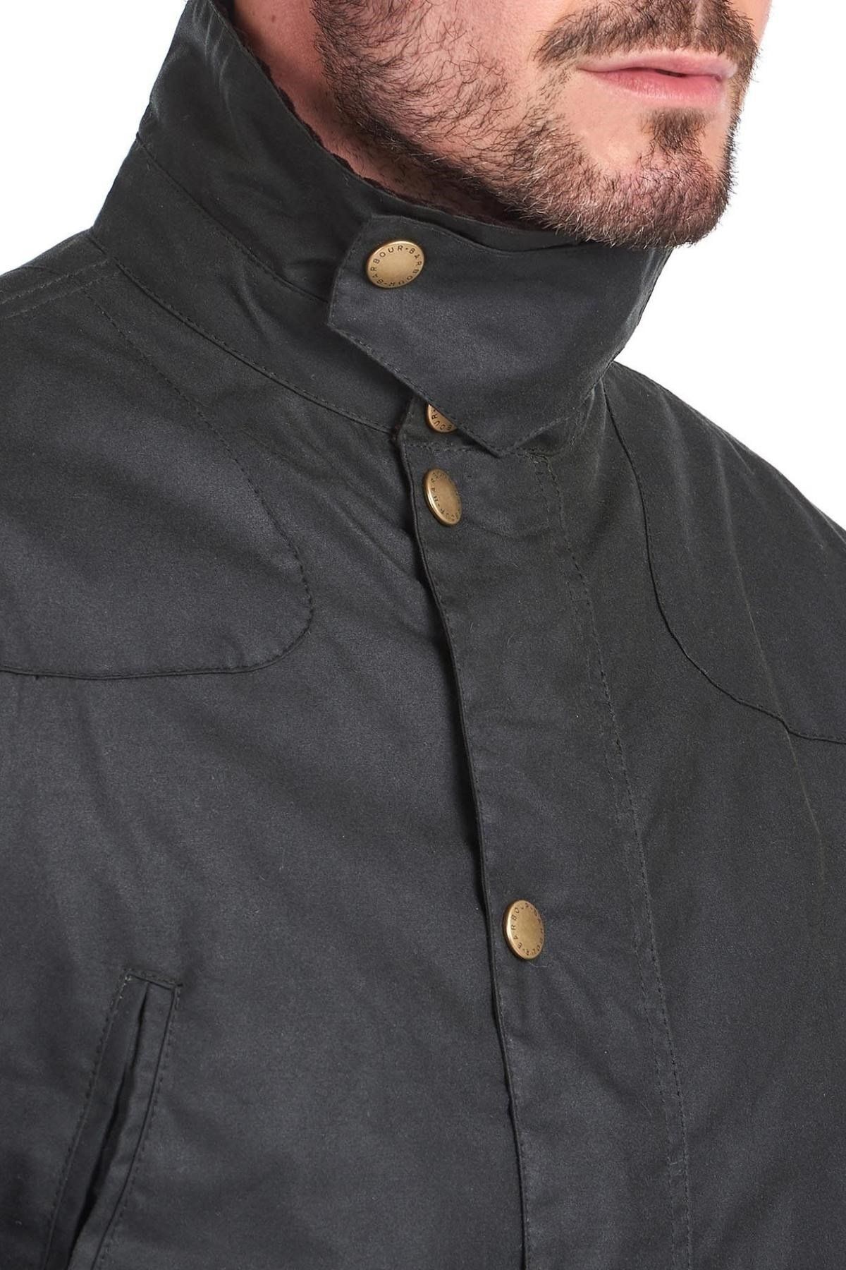 کت مشکی مردانه ژاکت روغن SG51 SAGE اورجینال Barbour