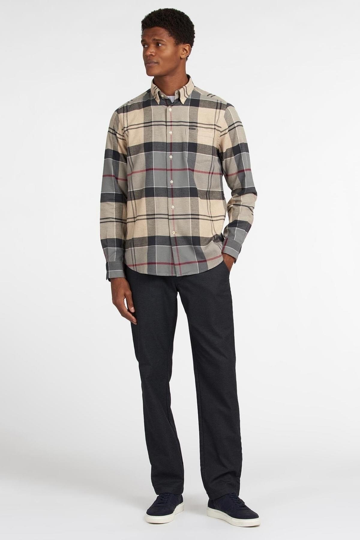 پیراهن مردانه راسته آستین بلند | باربور Barbour MSH4990-TN3 - تصویر 3