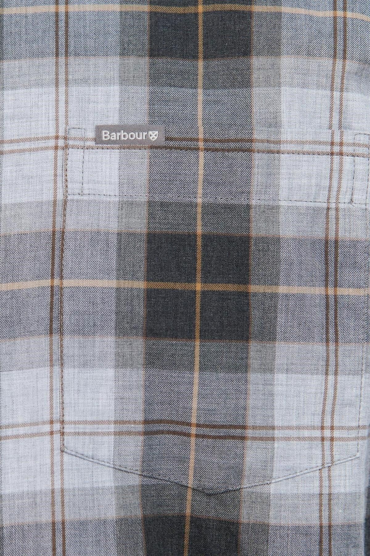 پیراهن سایز بزرگ خاکستری مردانه خیاطی TN86 اورجینال Barbour