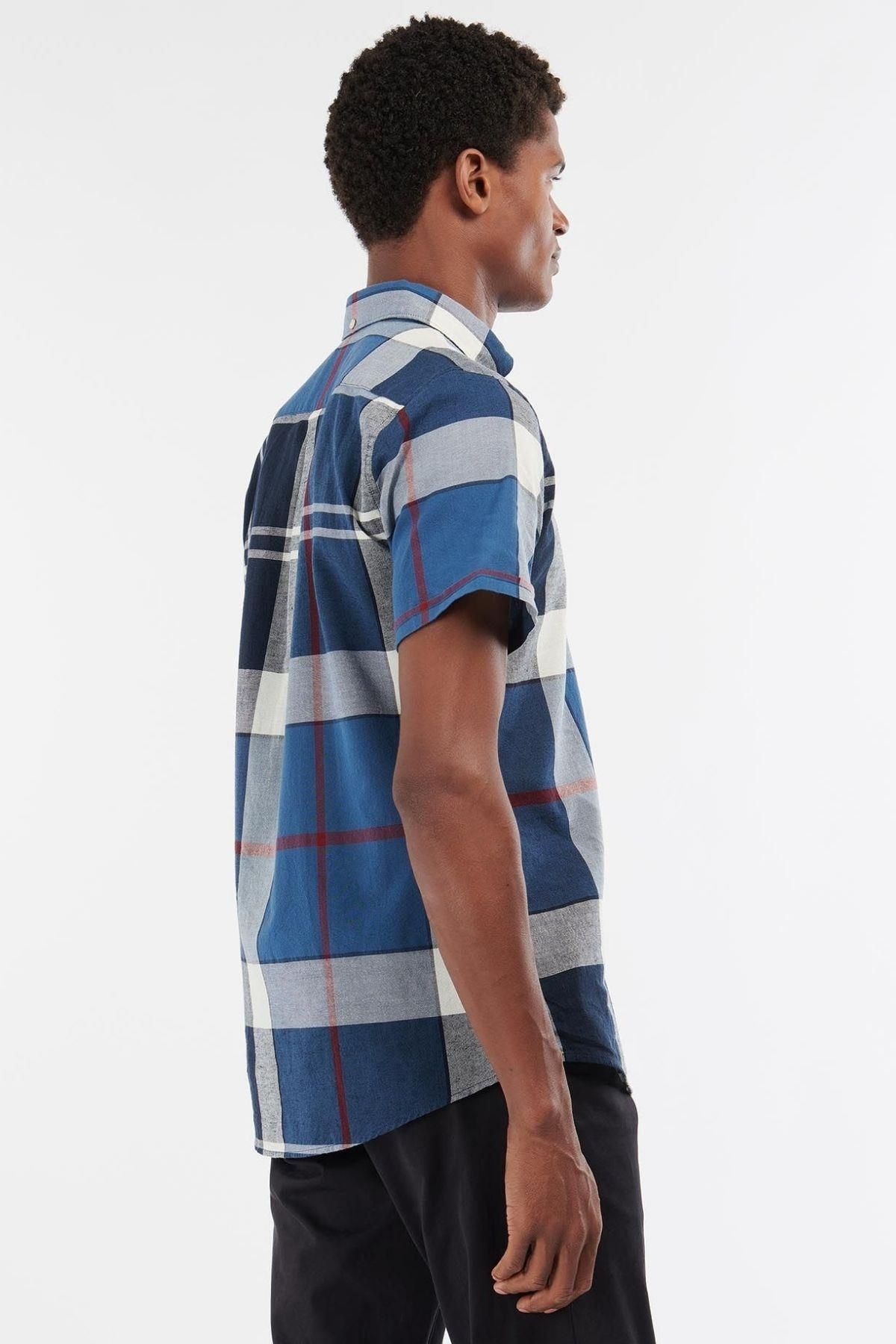 پیراهن سایز بزرگ آبی مردانه متناسب S NY58 NAVY تابستانی Barbour