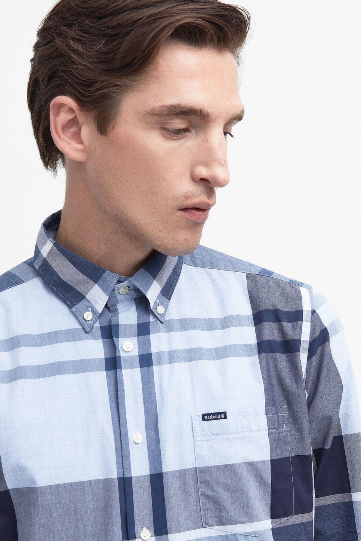 پیراهن مردانه شطرنجی آستین بلند | باربور Barbour MSH5071-TN22 - تصویر 4