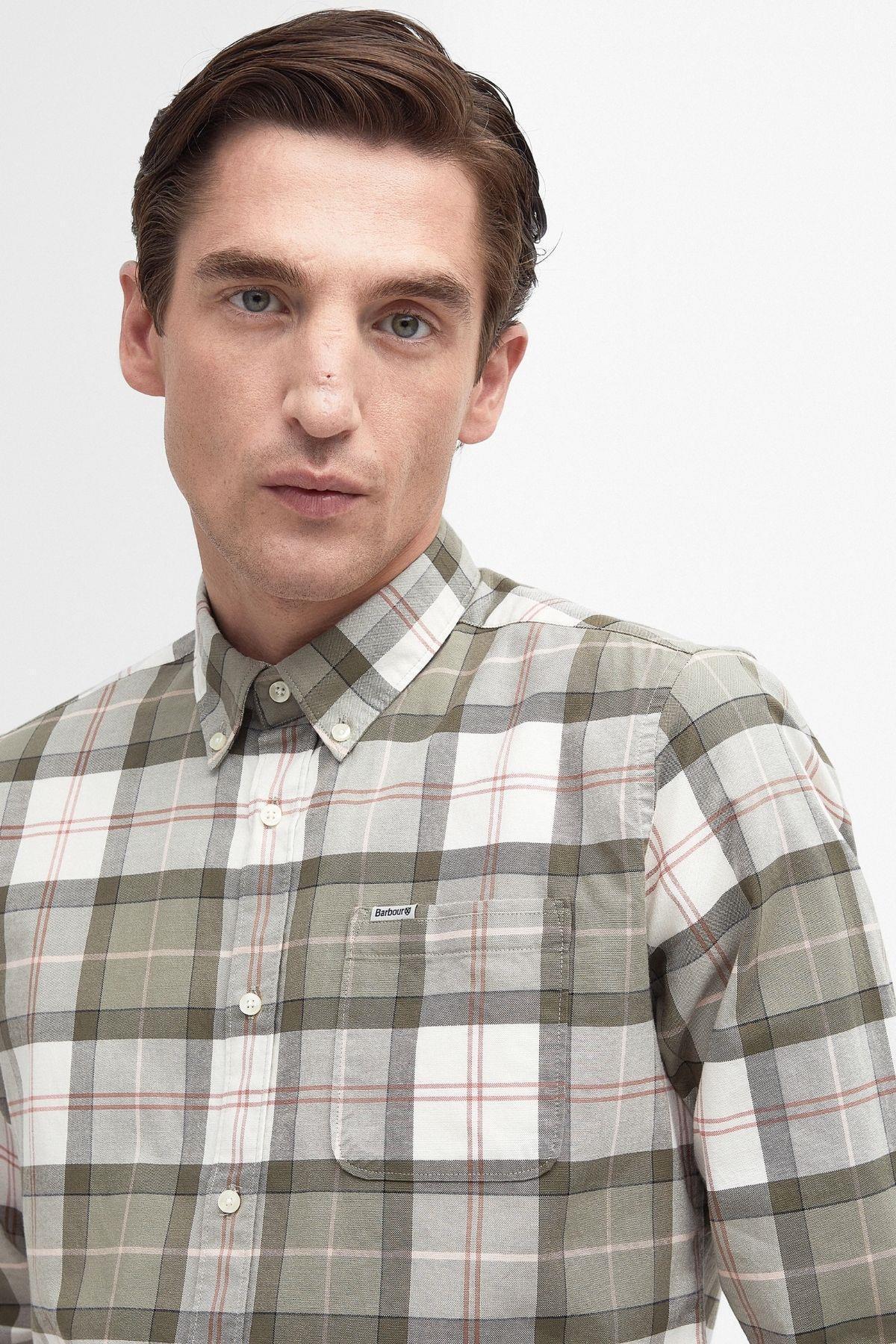 پیراهن مردانه شطرنجی آستین بلند | باربور Barbour MSH5070-TN24 - تصویر 8
